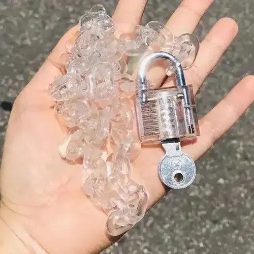 Other Acrylic Chain Lock Pendant Necklace Size ONE SIZE - 4 Thumbnail