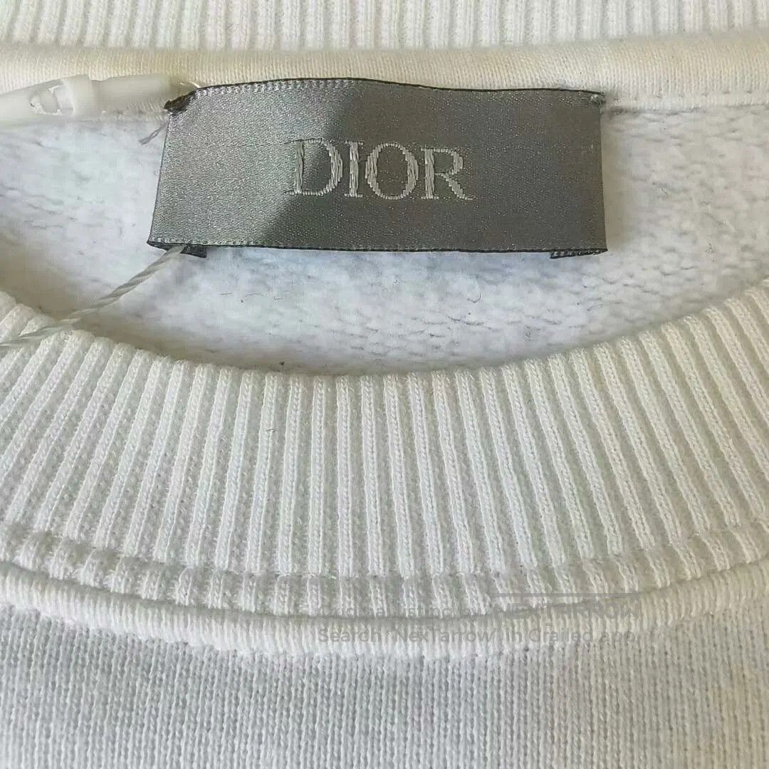Dior dior embroidered logo sweatshirt in cream. Size S / US 4 / IT 40 - 3 Thumbnail