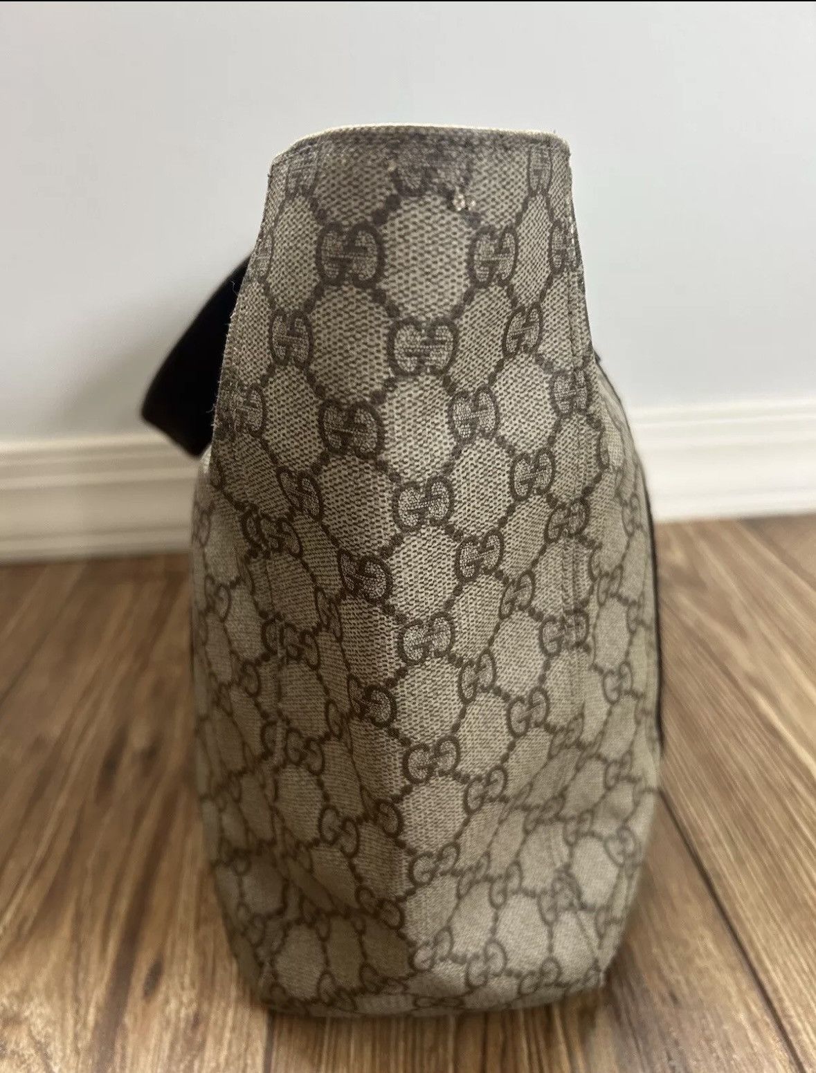 Gucci GUCCI GG Monogram Supreme Tote Bag Handbag Brown Size ONE SIZE - 9 Thumbnail