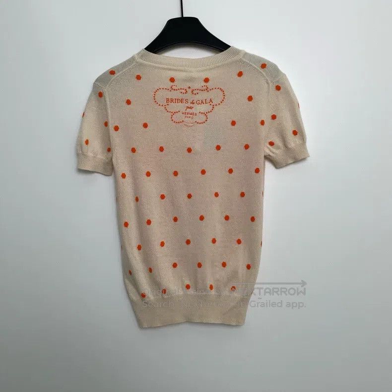 Hermes Hermes Saddle Embroidery Patterned Short Sleeve Top Size XXS / US 00 / IT 34 - 4 Thumbnail