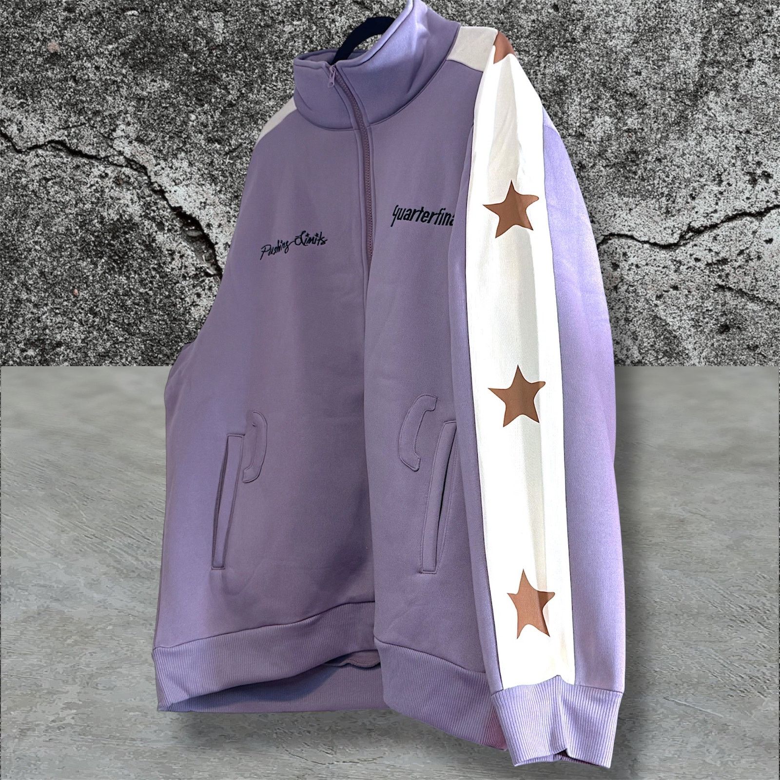 Other •NEW• Quarterfinals QTFL PURPLE STAR TRACK ZIPUP JACKET • XL Size US XL / EU 56 / 4 - 3 Thumbnail