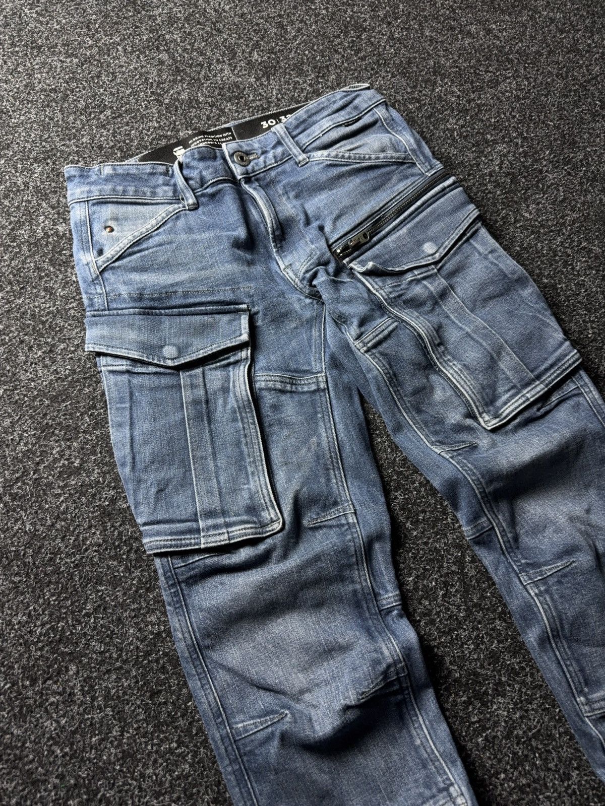 G-Star Avant Garde Japanese G-Star RAW 3D Utility Cargo Jeans W30 Size US 30 / EU 46 - 6 Thumbnail