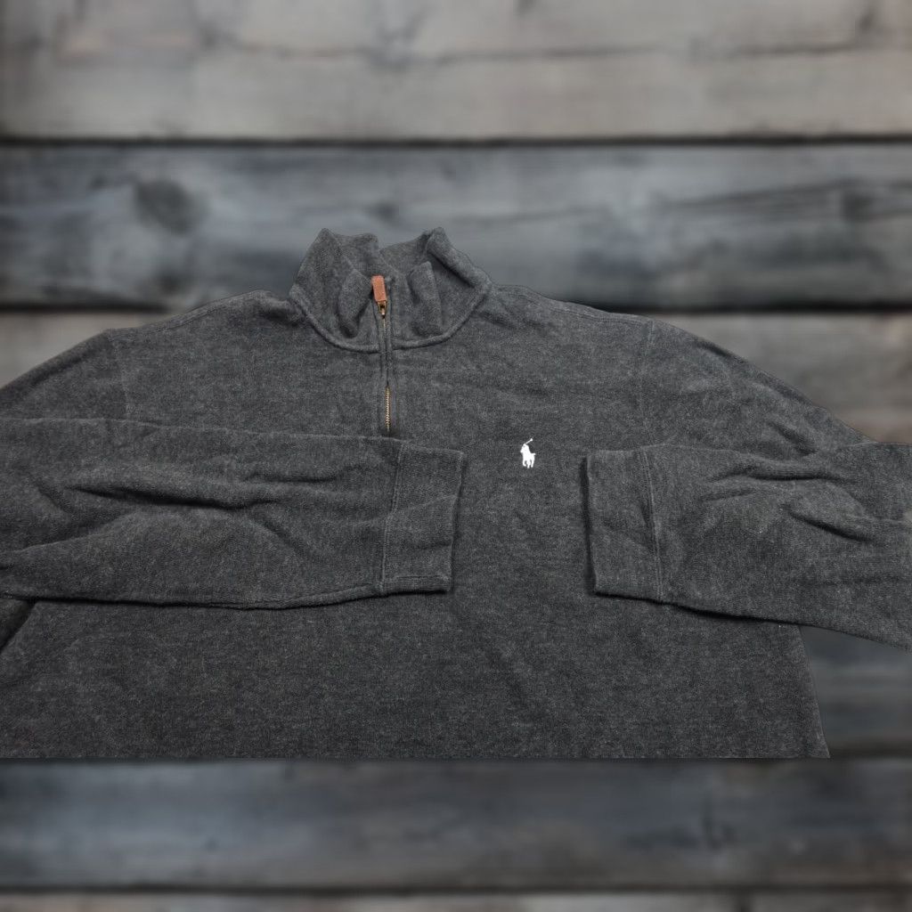 Ralph Lauren Polo Ralph Lauren Sweater Mens 2XL Gray Preppy Zip 1/4 Quarter Zip Pullover Classic Knit Gray Polo Ralph Lauren Size US XXL / EU 58 / 5 - 1 Thumbnail