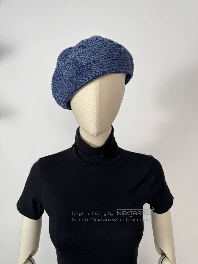 Vivienne Westwood Vivienne Westwood Blue Woven Saturn Logo Thin Beret Size ONE SIZE - 2 Thumbnail