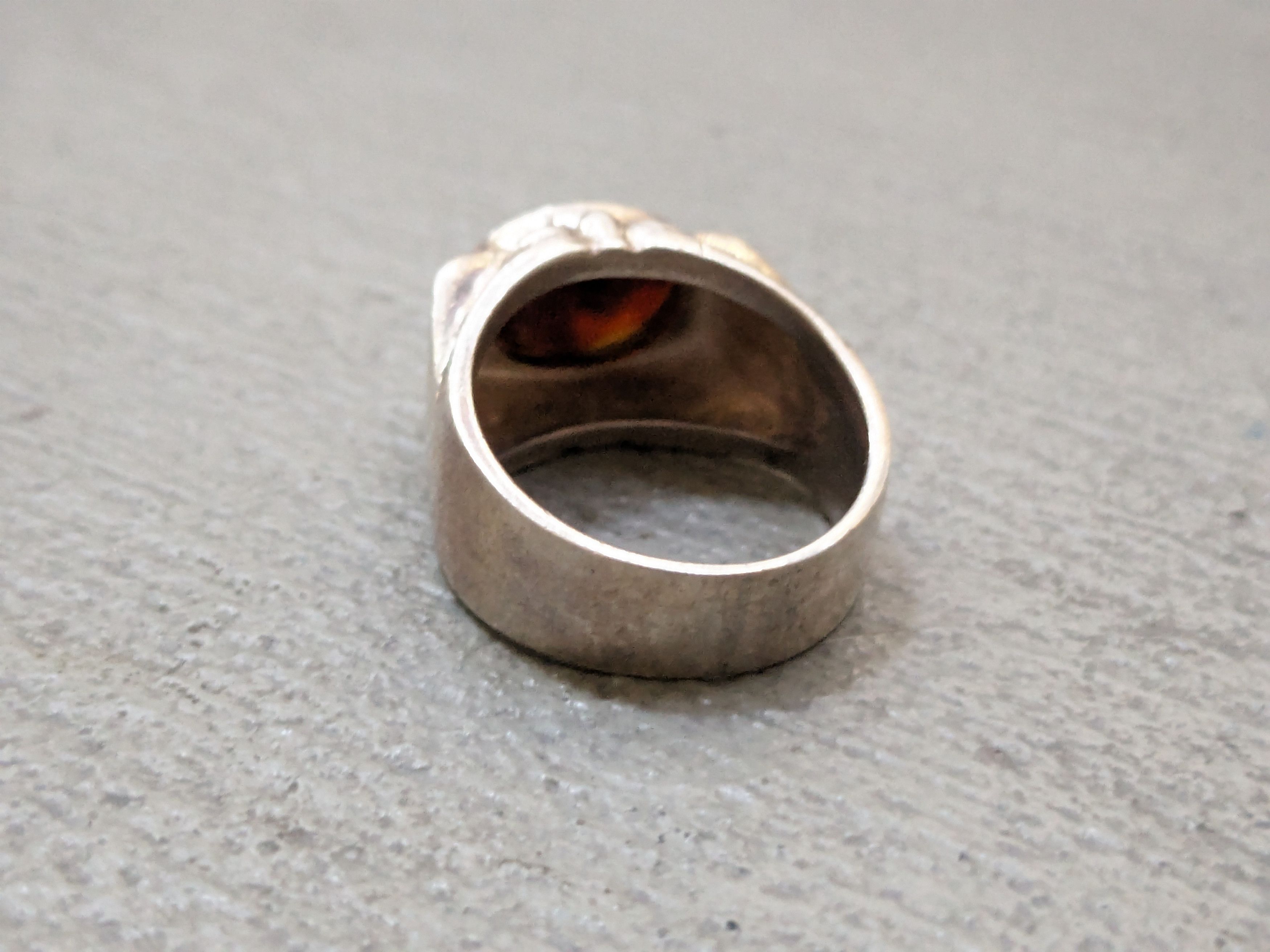 Jewelry Vintage Sterling Silver Ring 8.25 Modern Contemporary CZ Size ONE SIZE - 7 Thumbnail