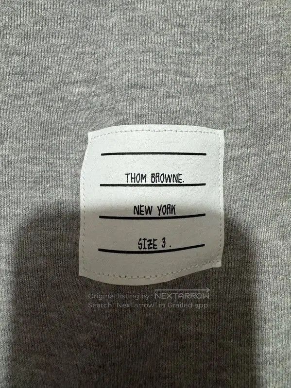 Thom Browne Thom Browne Gray Cotton Embroidered Sweatshirt . Size US M / EU 48-50 / 2 - 5 Thumbnail