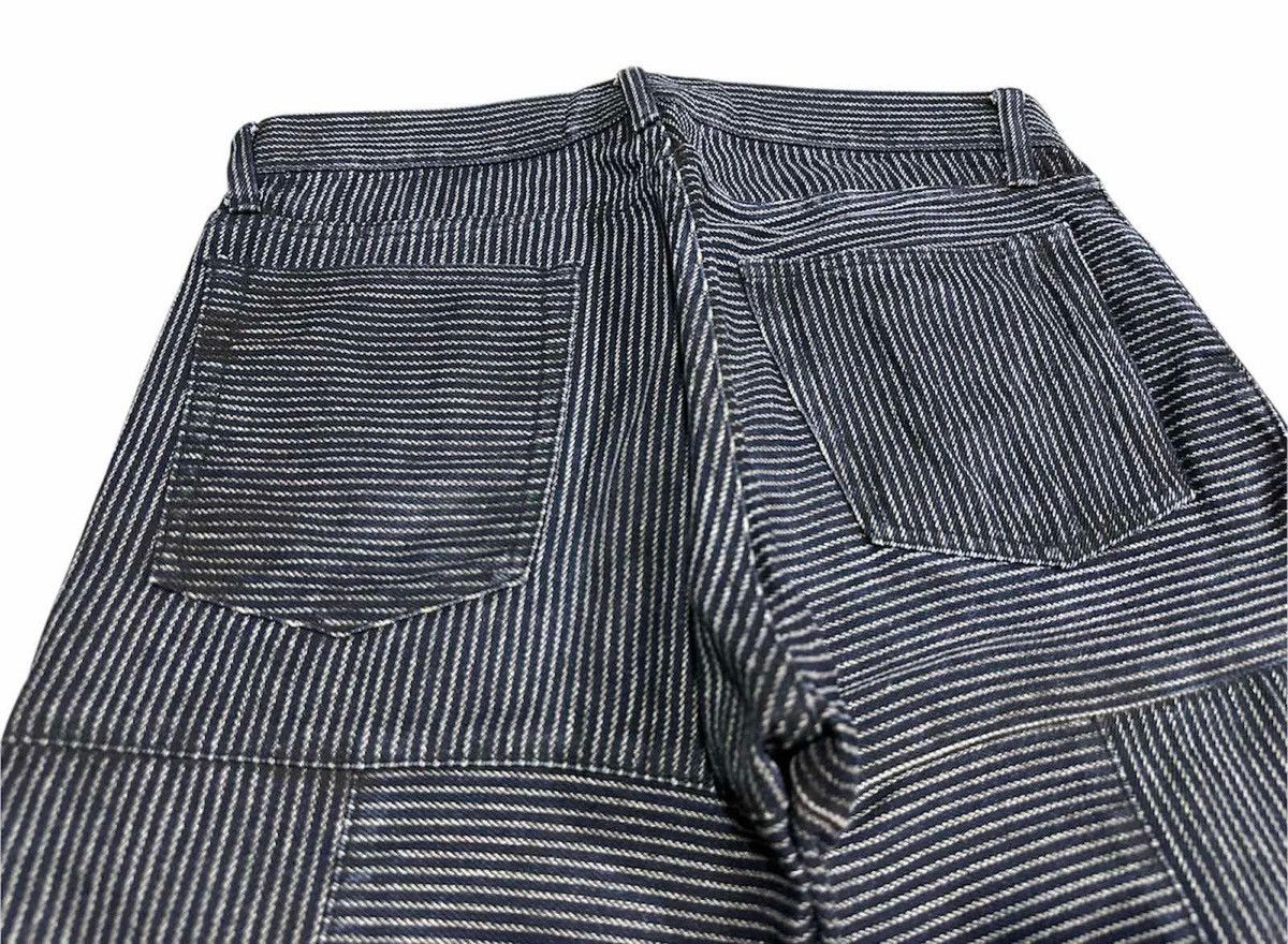 If Six Was Nine × Japanese Brand × Tornado Mart 🔥 Difference Rupert Flared Denim Cross Striped Patchwork Size US 30 / EU 46 - 7 Thumbnail