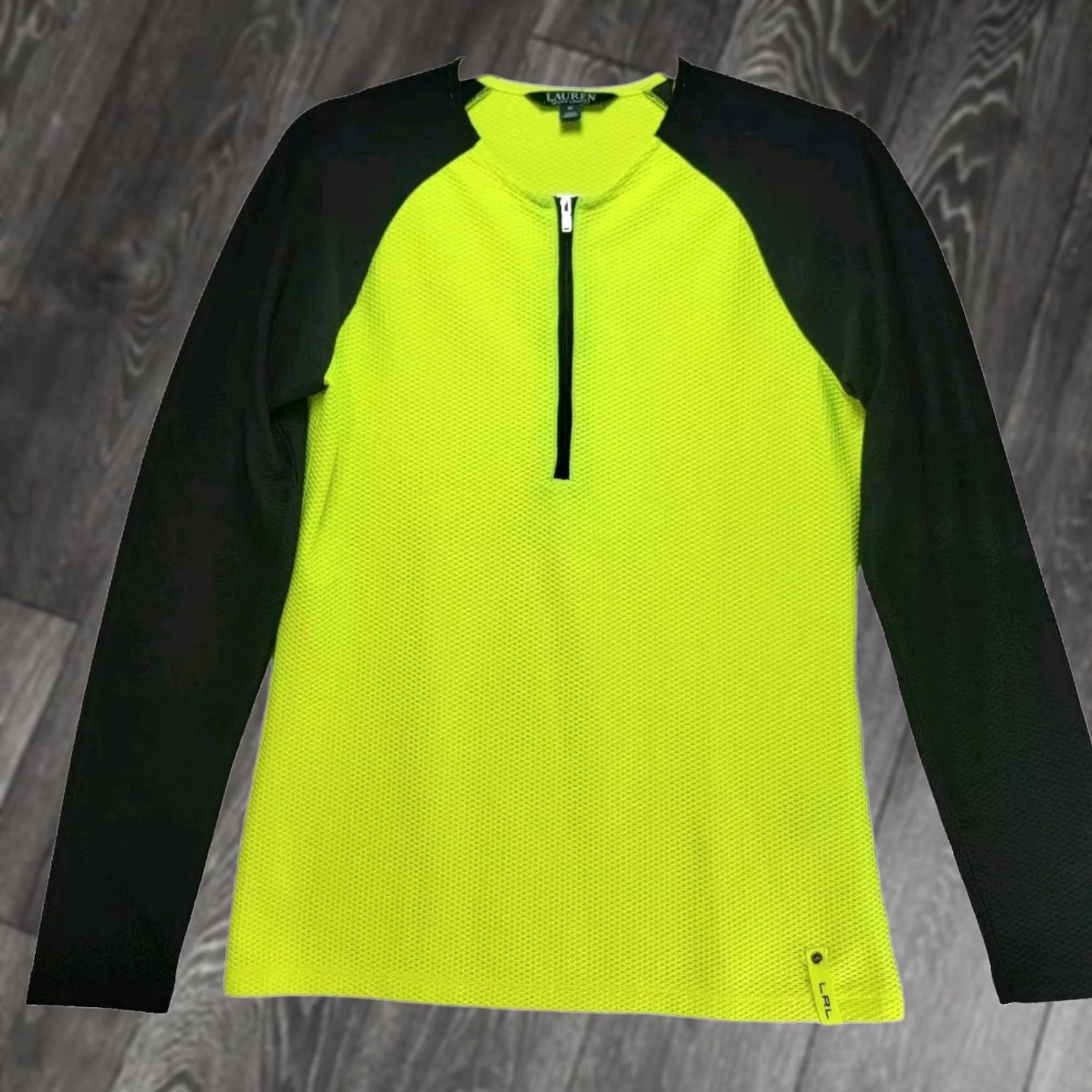 Ralph Lauren Lauren Ralph Lauren Active Performance Shirt Womens M Quarter Zip Neon Green Shirt Size M / US 6-8 / IT 42-44 - 1 Thumbnail