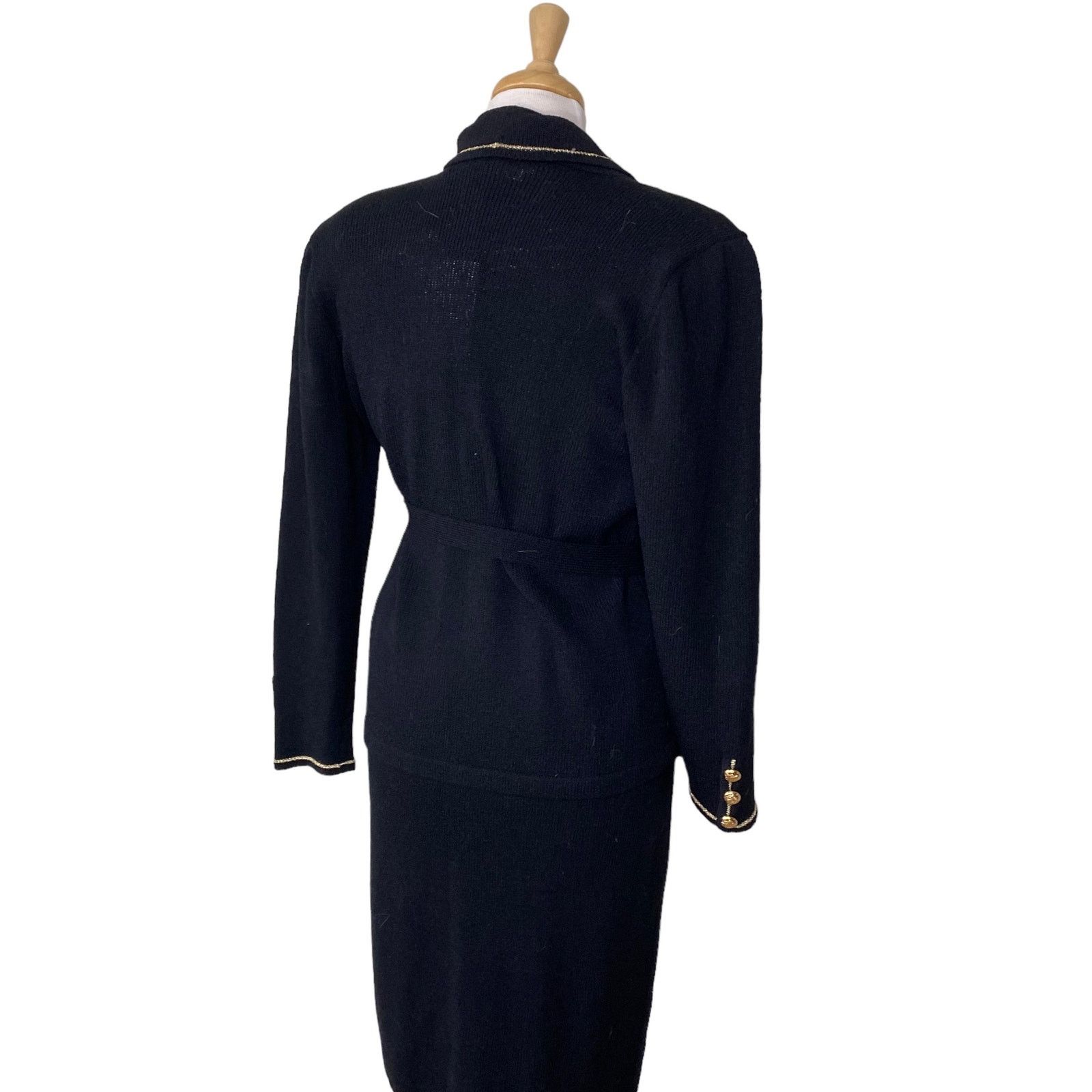 Other DON SAYRES Wellmore Vintage 80s Wool Dress Blazer Suit Set Size L / US 10 / IT 46 - 2 Thumbnail
