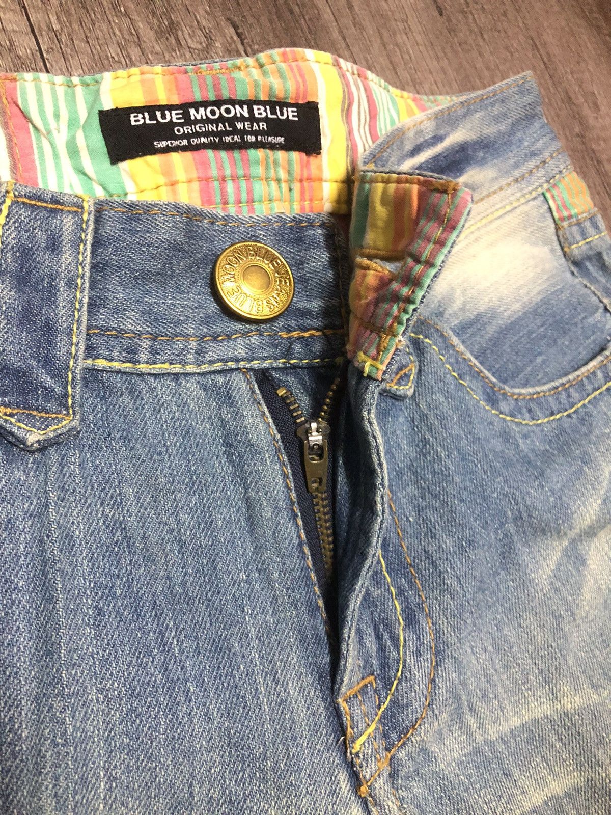 Blue Blue Japan × Hysteric Glamour Vintage Blue Moon Blue Jeans (unisex) Size US 30 / EU 46 - 19 Thumbnail