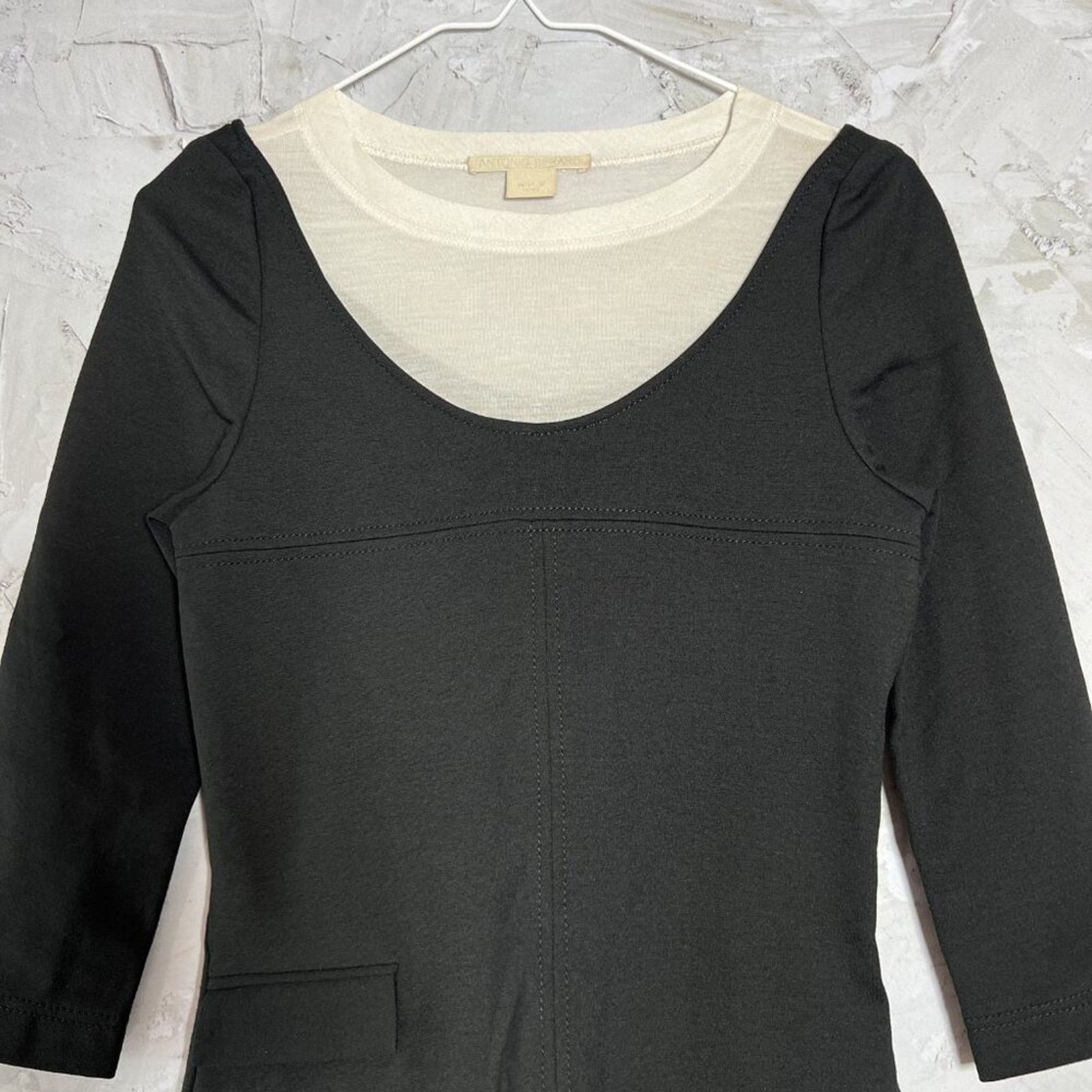 Antonio Berardi Antonio Berardi Silk Wool Blouse Black White IT40 Size S / US 4 / IT 40 - 4 Thumbnail