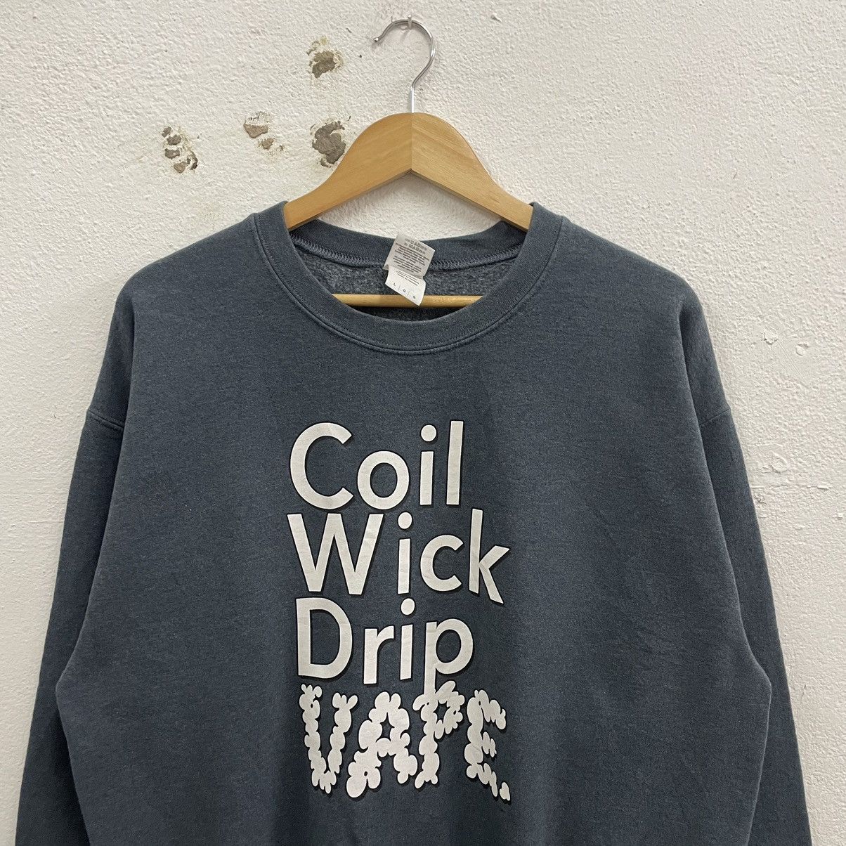 Vintage 🔥Vintage Coil Wick Drip Vape Spellout Sweatshirts Size US M / EU 48-50 / 2 - 3 Thumbnail