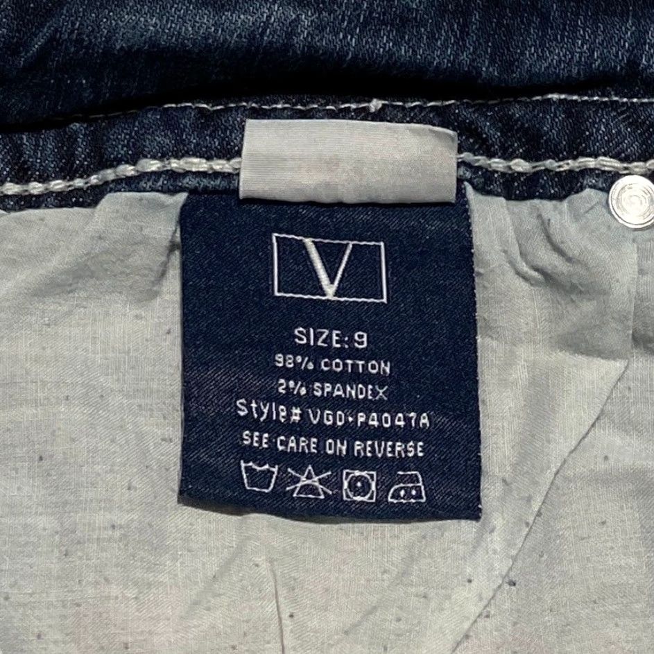 Denime VIGOLD Jeans 9 Women's Skinny Denim Dark Wash 5-Pocket Pockets White Stitch 30x30 Size 30" / US 8 / IT 44 - 4 Thumbnail