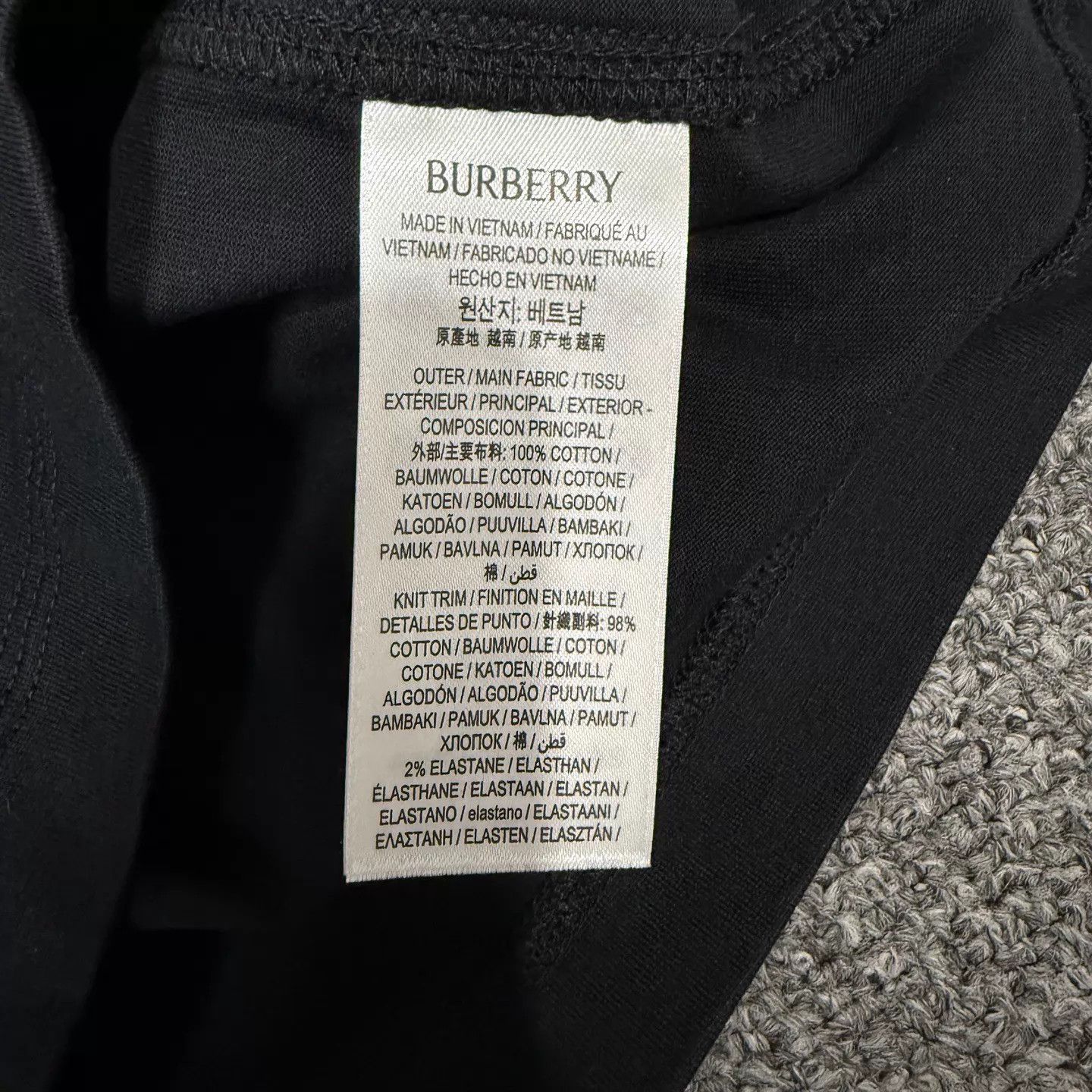 Burberry Burberry Black Check Paneled Short Sleeve S 99 New Size S / US 4 / IT 40 - 4 Thumbnail