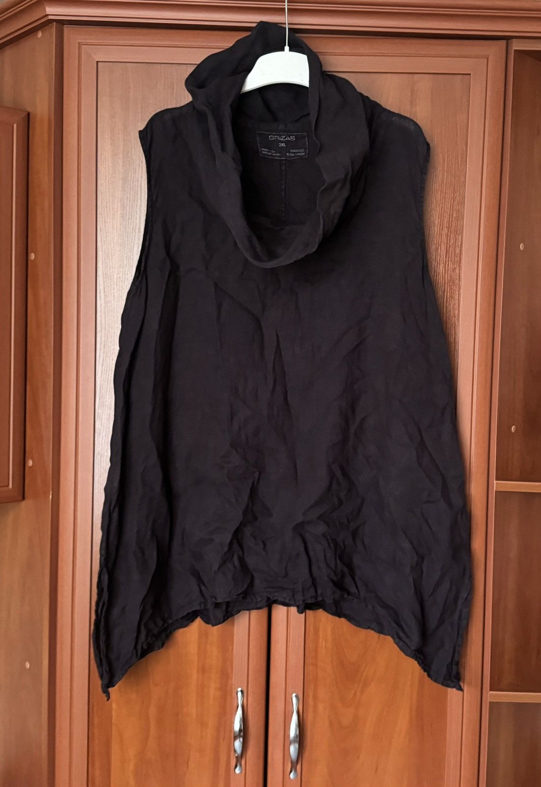 Vintage Grizas 2XL linen purple dark dress sleeveless relaxed Size XXL / US 16-18 / IT 52-54 - 15 Thumbnail