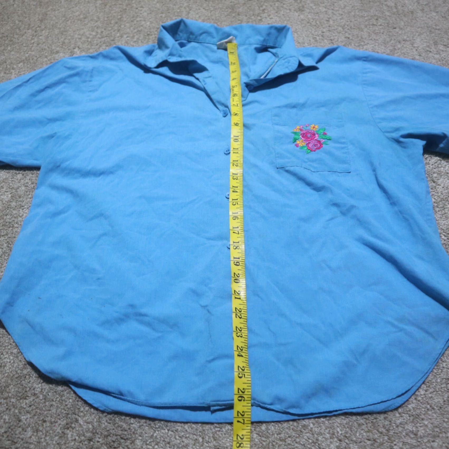 Vintage ACT III Vintage Blue Shirt Floral Flower Check Button Up Adult Women's Size XL Size XL / US 12-14 / IT 48-50 - 7 Thumbnail