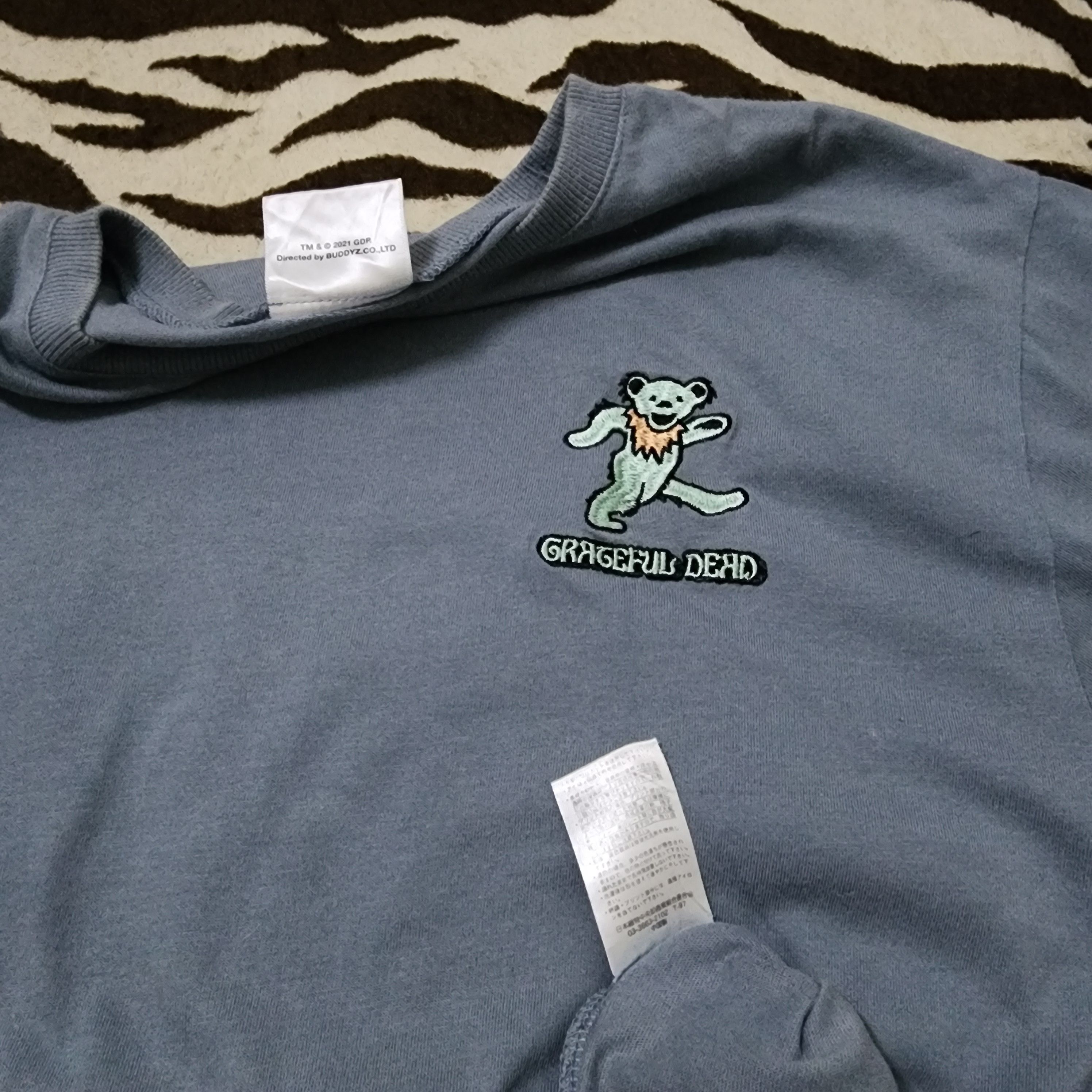 Grateful Dead Grateful Dead Dancing Bear blue cotton shirt @2021 Size US M / EU 48-50 / 2 - 6 Thumbnail