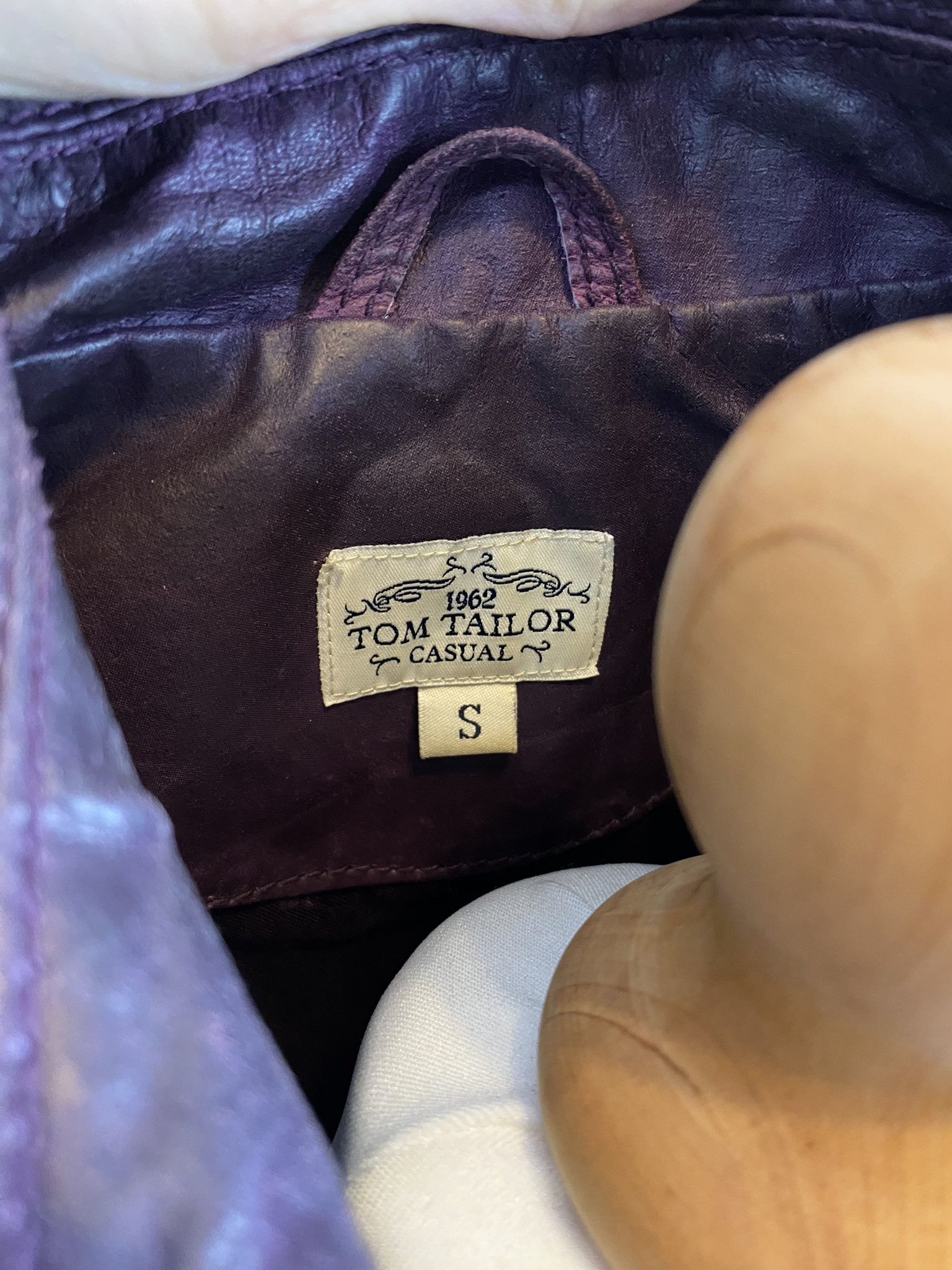 Genuine Leather × Vintage real leather jacket purple rare big pullers Size S / US 4 / IT 40 - 8 Thumbnail