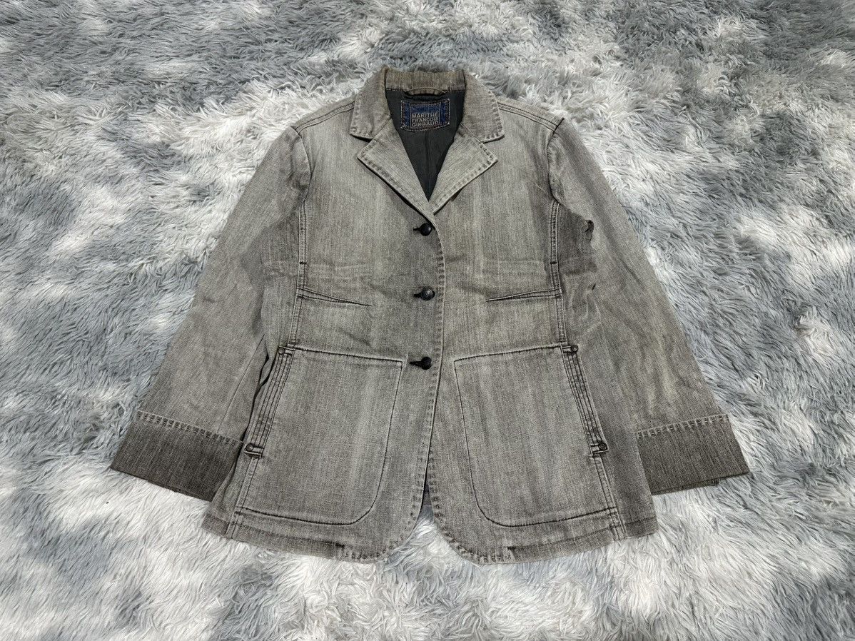 Marithe + Francois Girbaud 🔥1993 Vintage Marithe Francois Girbaud Denim Jacket Charcoal Size US M / EU 48-50 / 2 - 1 Thumbnail