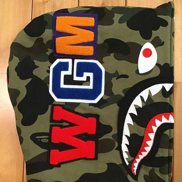 Bape BAPE Red 1st camo green shark full zip hoodie a bathing ape Size US M / EU 48-50 / 2 - 4 Thumbnail