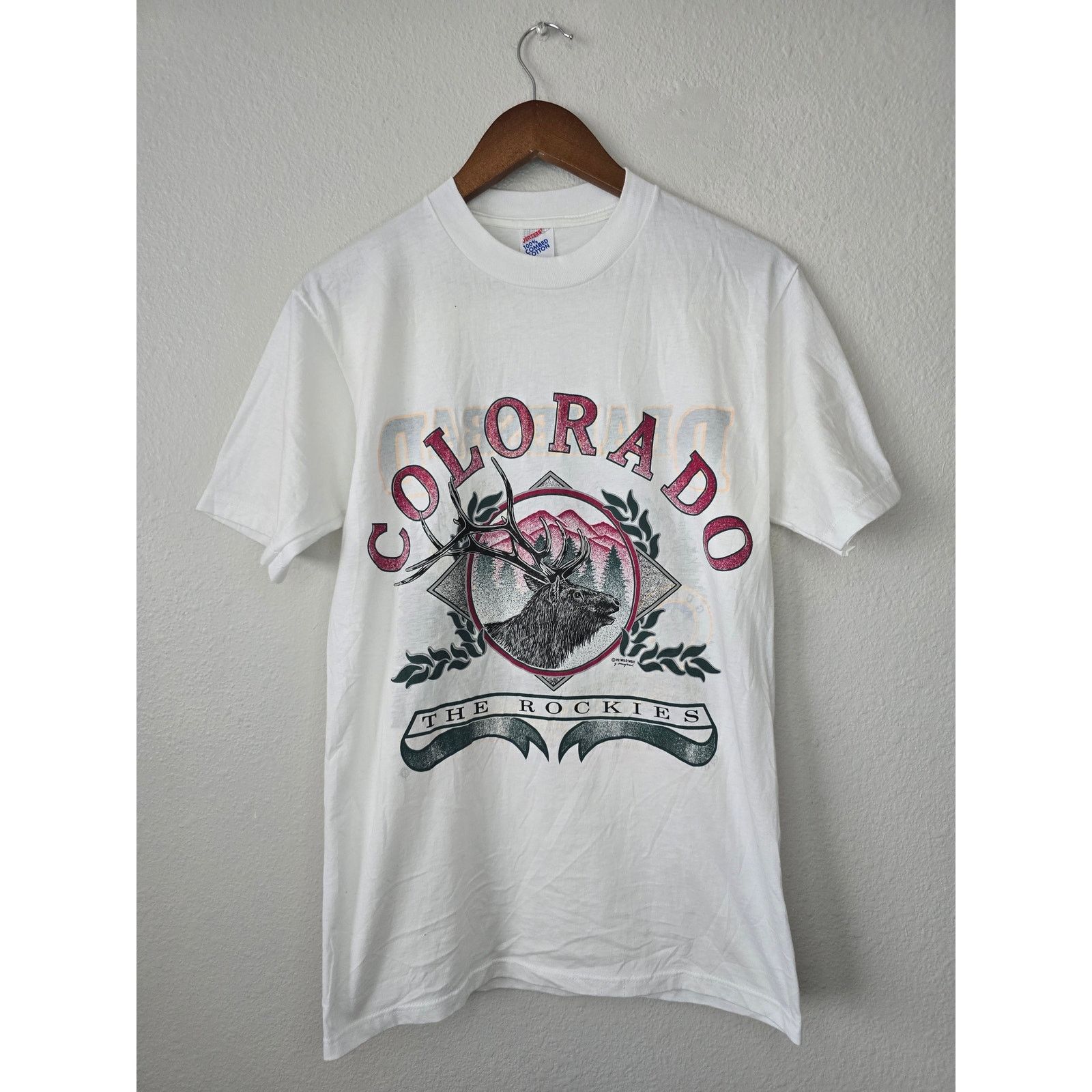 Jerzees × Vintage Vintage Test Print Shirt Colorado L Experimental 