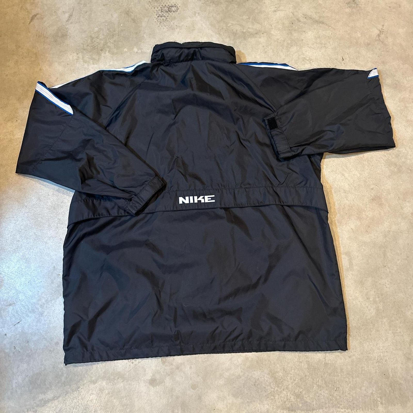 Nike VTG Y2K Black Nike Silver Tag Half-Zip Windbreaker Jacket Size US XXL / EU 58 / 5 - 6 Thumbnail