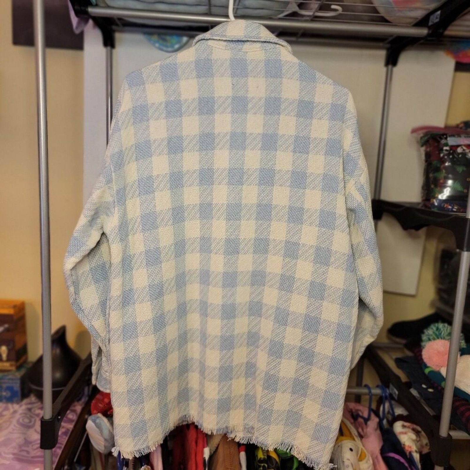 Other Week & Coat Light Blue Plaid Full Button - Size Medium Size M / US 6-8 / IT 42-44 - 2 Thumbnail