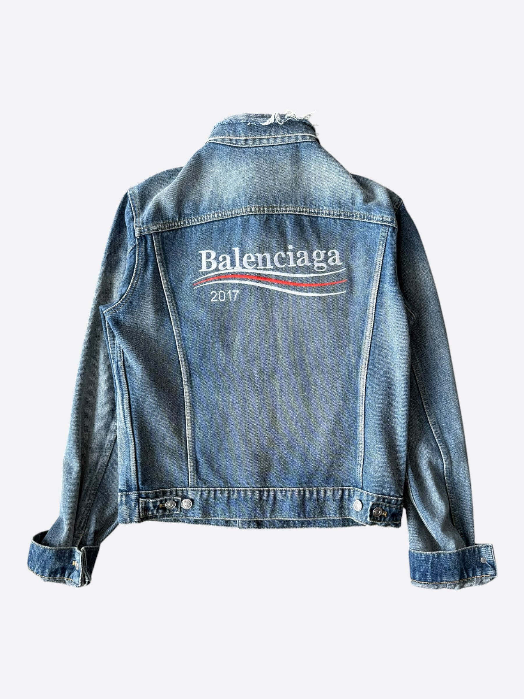 Balenciaga Balenciaga Campaign Logo 2017 Denim Jacket | Grailed
