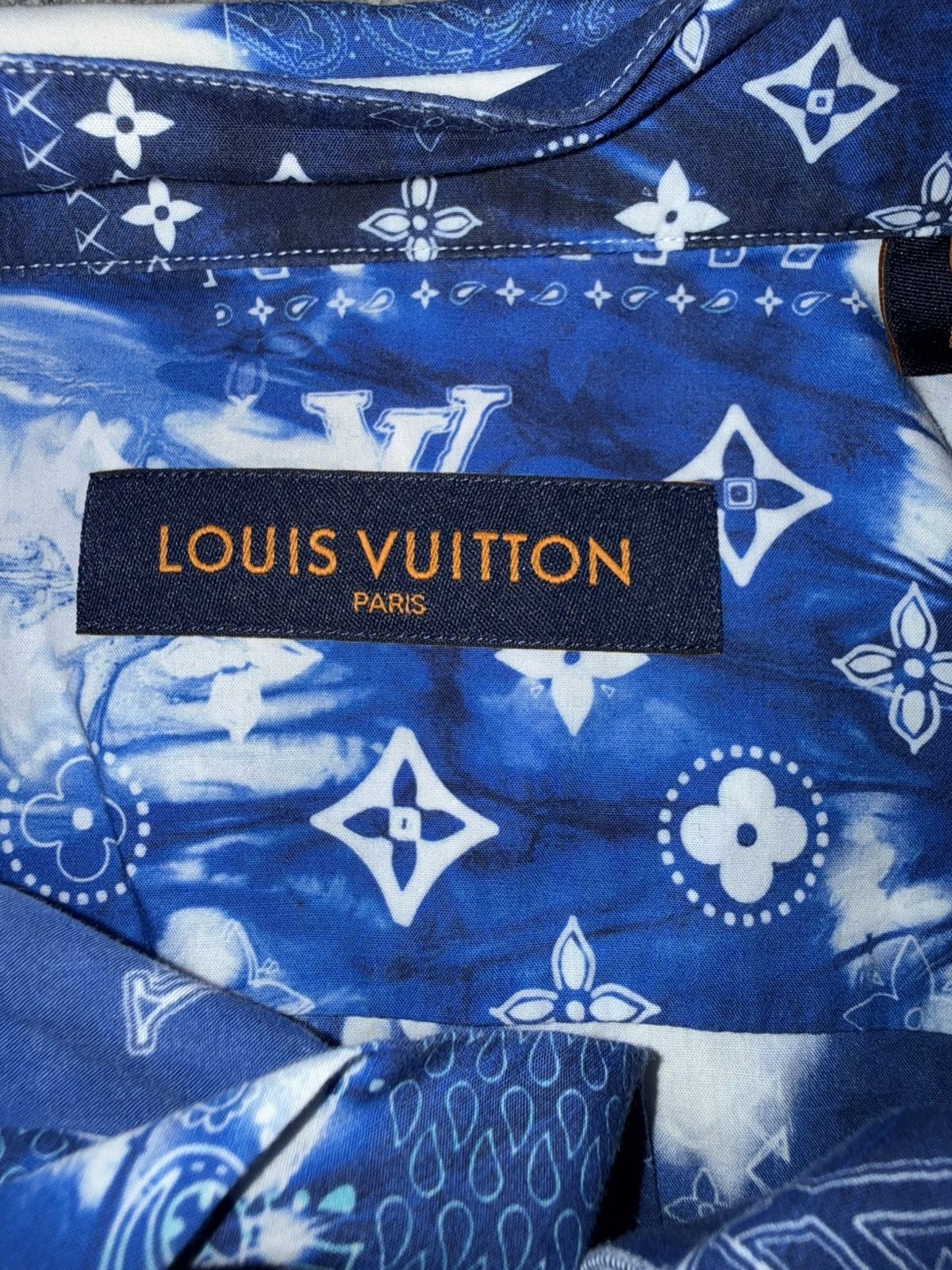Louis Vuitton LV blue bandana shirt Size US L / EU 52-54 / 3 - 7 Thumbnail