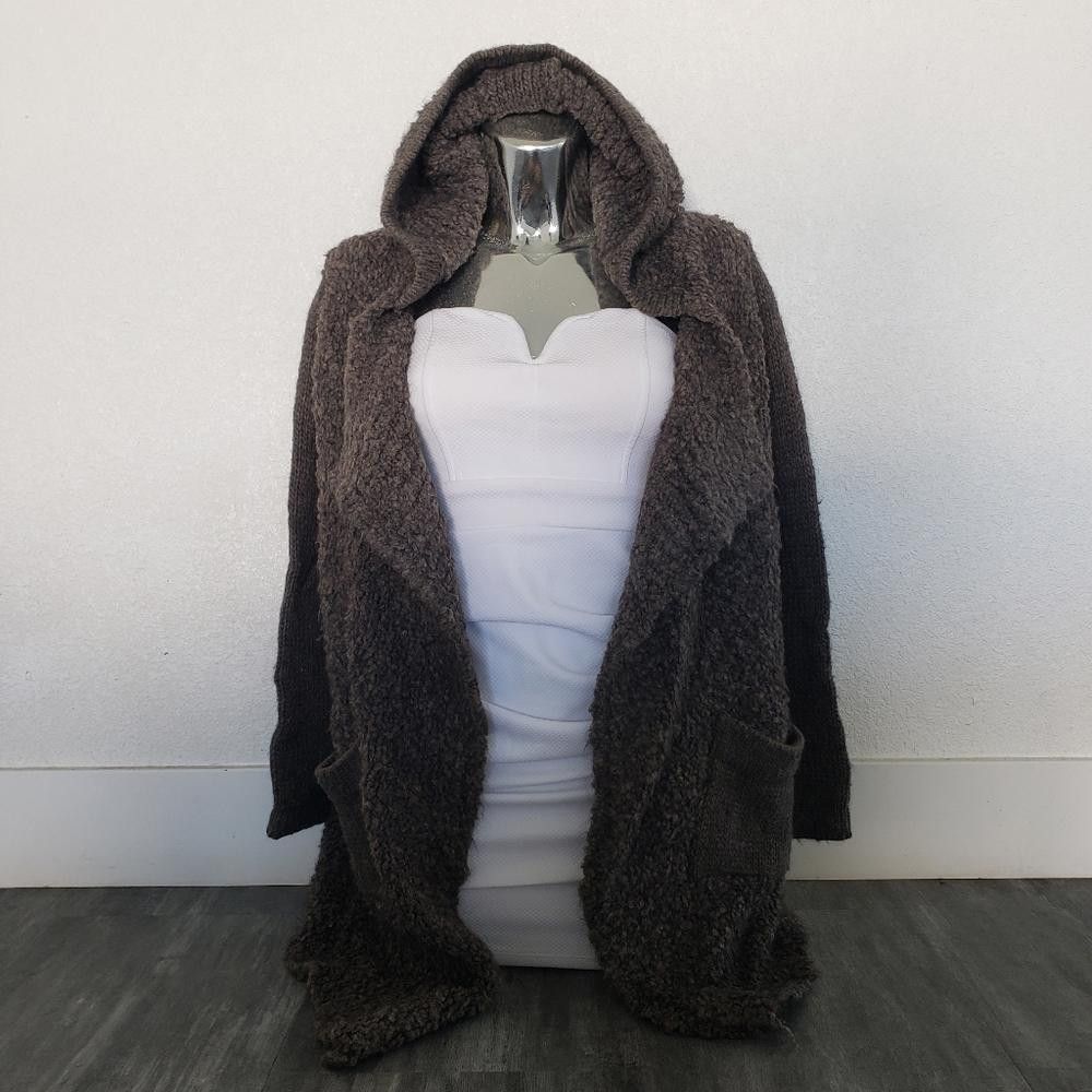 Designer Dark Brown Berretti Chunky Cardigan Long Sleeve Size M / US 6-8 / IT 42-44 - 1 Thumbnail
