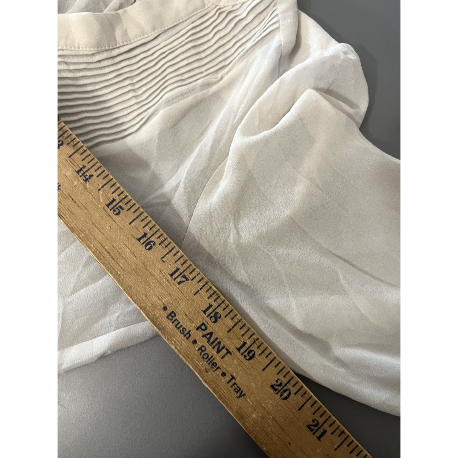 H&M H&M White Sheer 3/4 Sleeve Blouse Size 2 White Size XS / US 0-2 / IT 36-38 - 5 Thumbnail