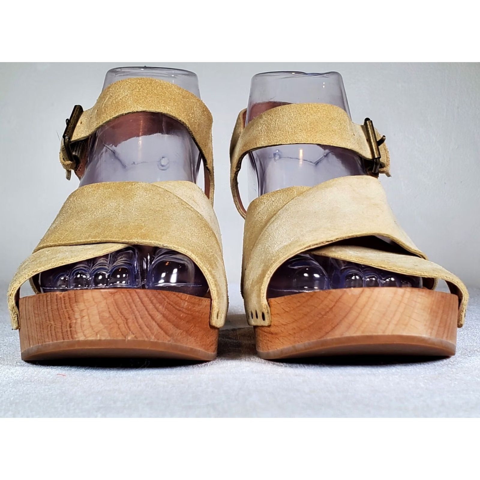 Madewell Madewell The Johanna Crisscross Clog Sandals Biege Suede Women's US 9.5 Size US 10 / IT 40 - 7 Thumbnail