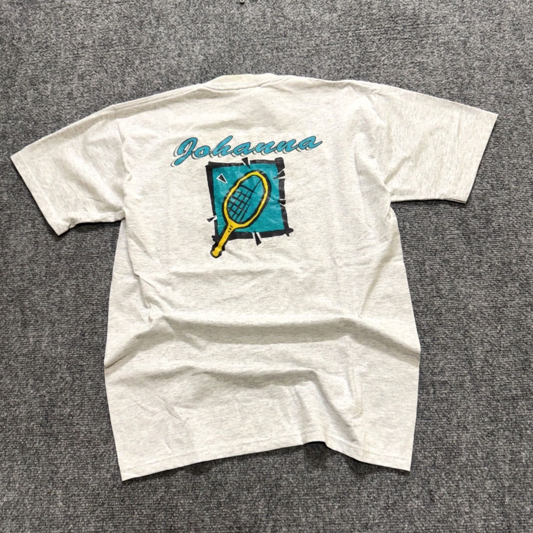 Vintage VINTAGE Jerzees Gray Tennis T-shirt M Mens USA Made 90s Spanaway Lake High Size US M / EU 48-50 / 2 - 2 Thumbnail