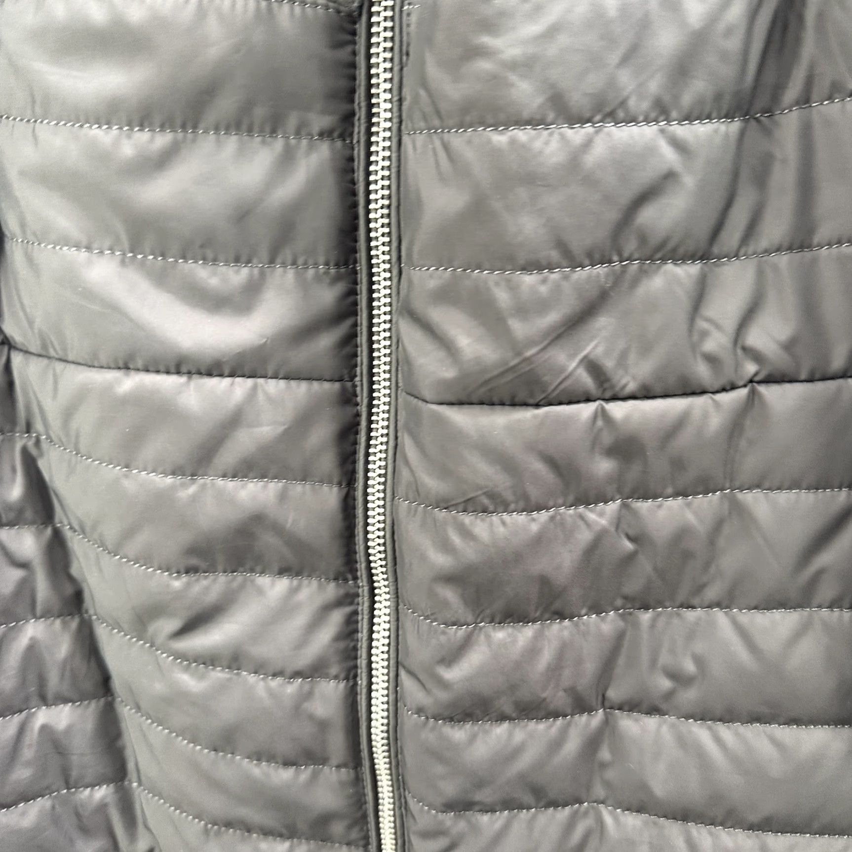 Vintage Danier Coat Womens Large Black Quilted Hooded Full Zip Puffer Parka Jacket Size L / US 10 / IT 46 - 5 Thumbnail