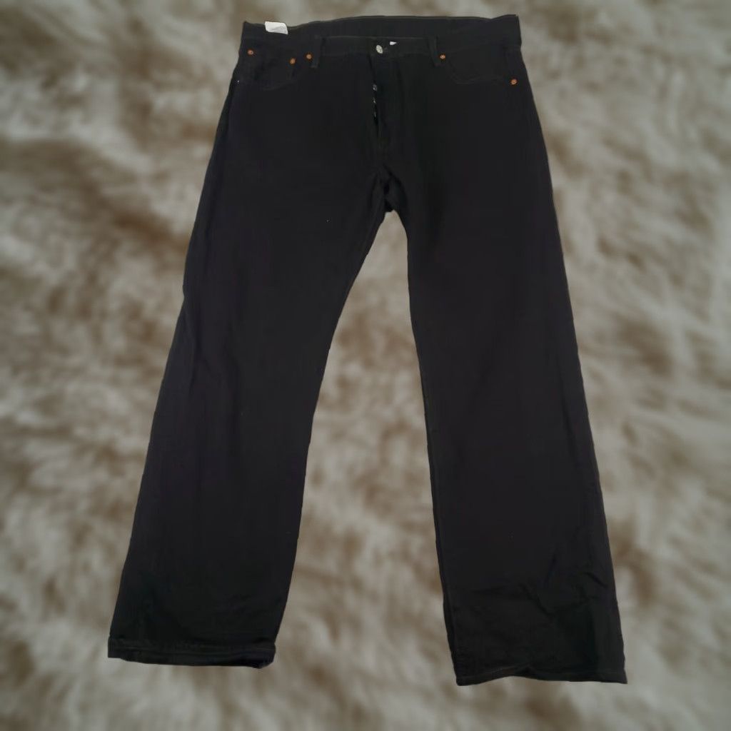 Levi's Mens Levis Jeans 42x30 Extra Large XL Black Straight Leg Denim Pants Size US 42 / EU 58 - 1 Thumbnail