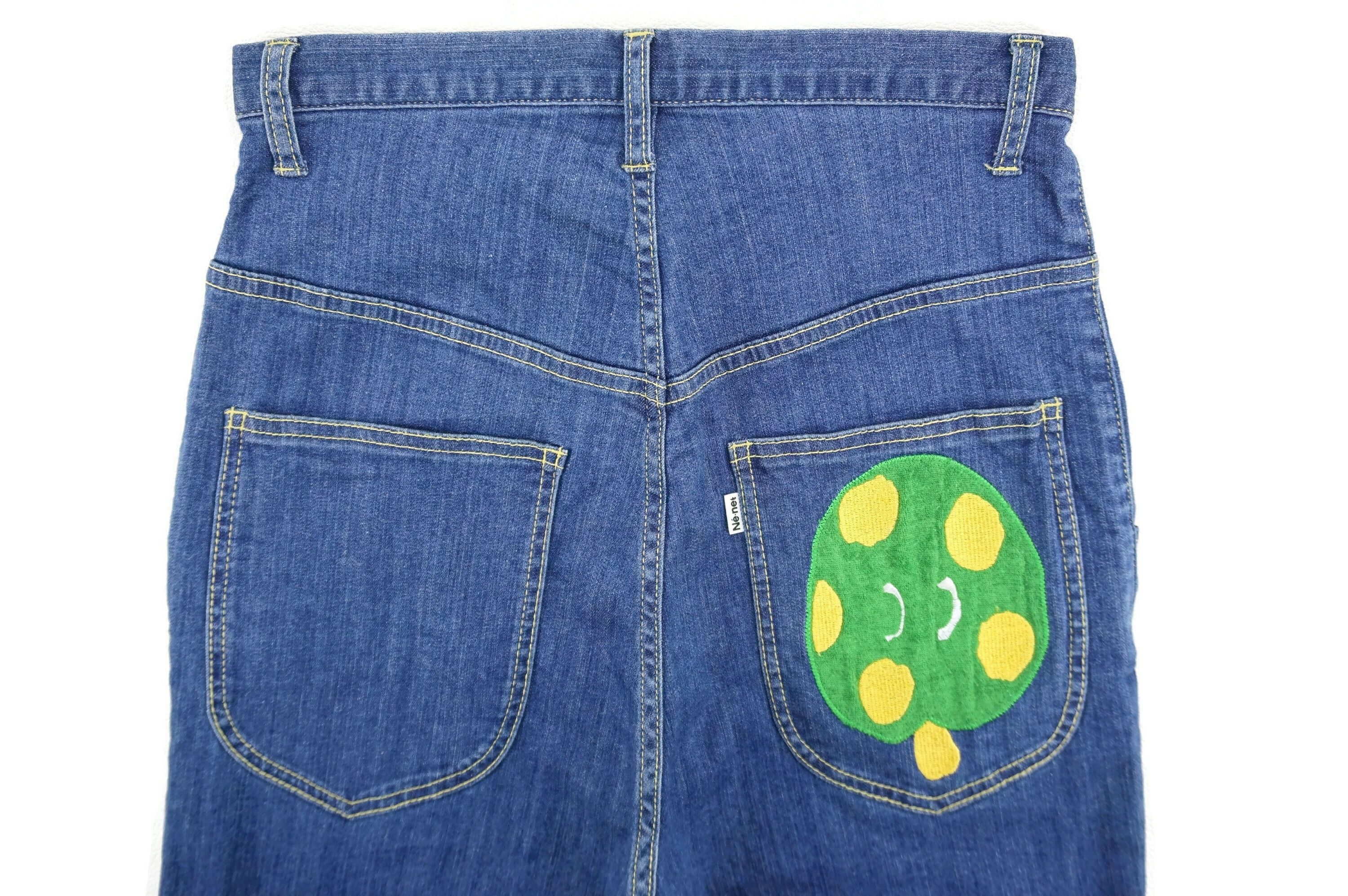 Issey Miyake Ne-net Jeans fit W29xL27 Cropped High-Waisted Mushroom Head Size 26" / US 2 / IT 38 - 7 Thumbnail