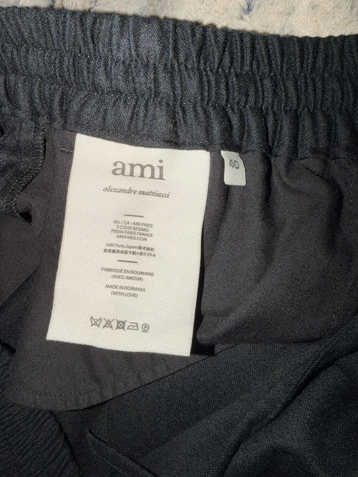 AMI Ami Paris Cropped Elasticated Waist Trousers Size US 30 / EU 46 - 6 Thumbnail