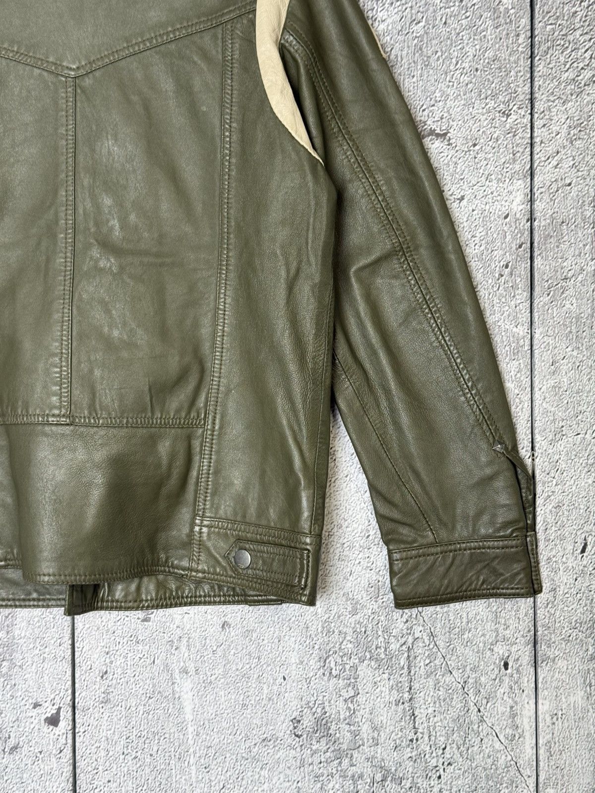 Diesel Vintage Diesel Leather Biker Jacket Big Logo Moto Racing Size L / US 10 / IT 46 - 15 Thumbnail