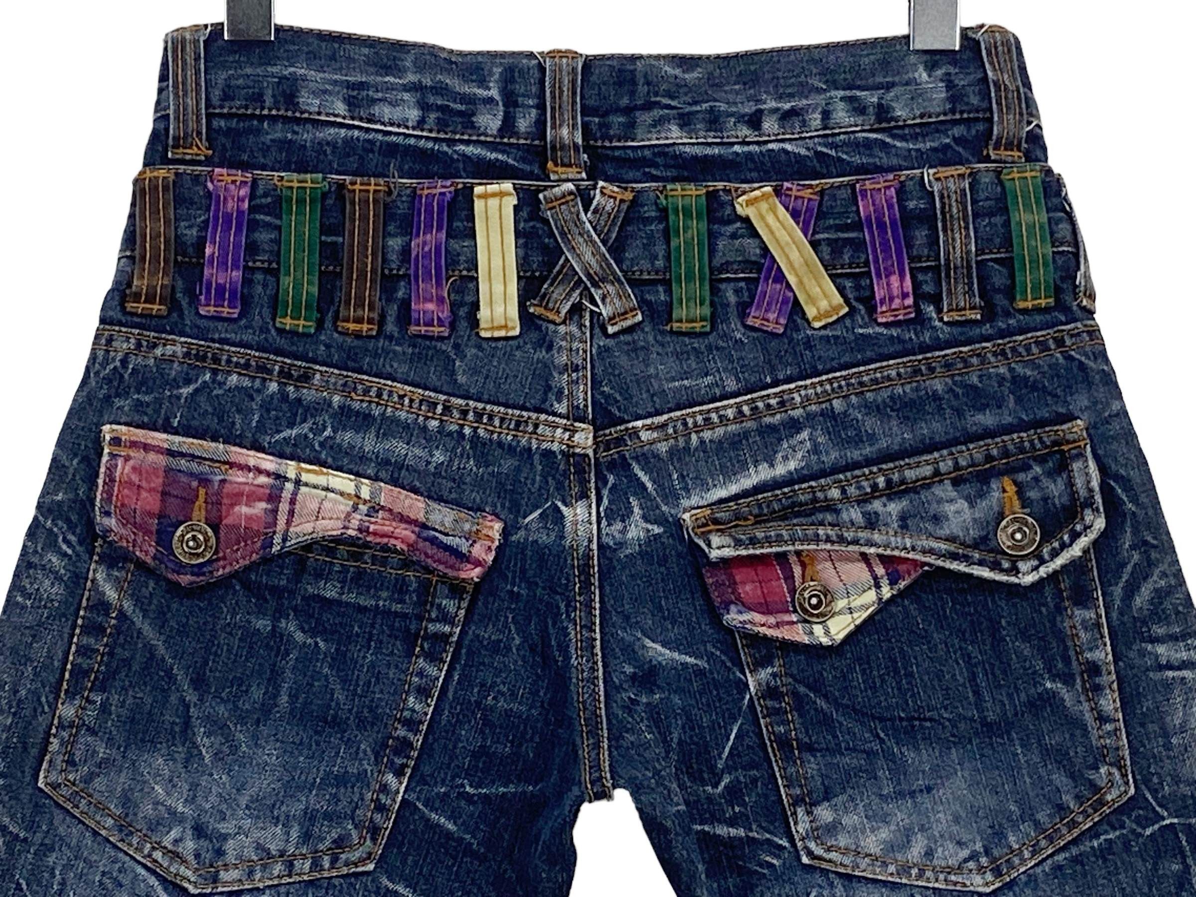Japanese Brand Nylaus Short Jeans Double Waist Jeans Japanese Jeans Size US 29 - 6 Thumbnail