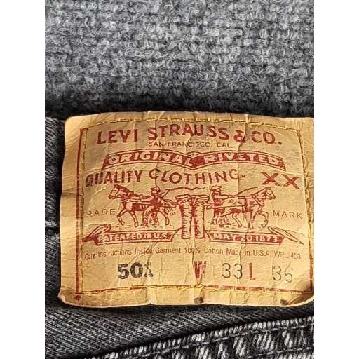 Levi's Vintage Levi's 501 Charcoal Wash Jeans Men Sz 33X36 Made In Size US 33 - 5 Thumbnail