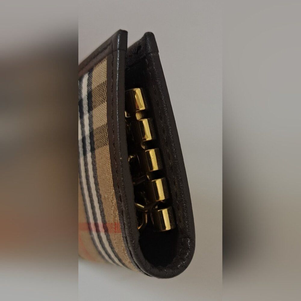 Burberry Vintage Burberry Key Holder Wallet Calfskin Nova Check 4 Ke Size ONE SIZE - 7 Thumbnail