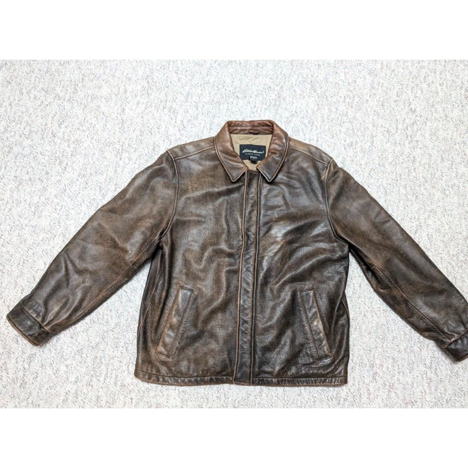 Eddie Bauer VINTAGE Eddie Bauer Motorcycle Jacket Men L Brown Leather 44 Patina Broken-in Mad Max 44 Size US L / EU 52-54 / 3 - 3 Thumbnail