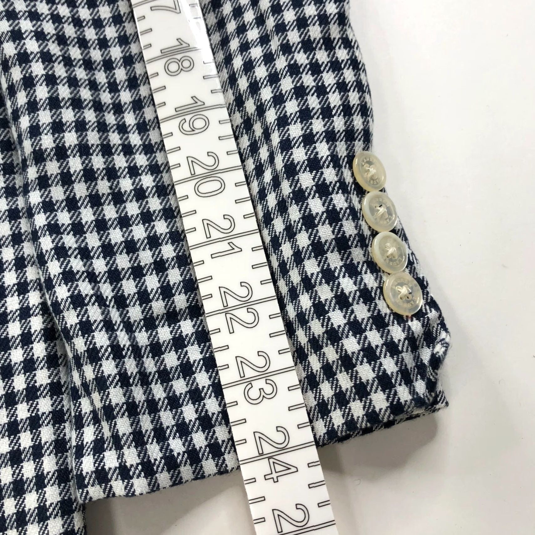 Ralph Lauren Lauren Ralph Lauren LRL 8 100% Linen One Button Blazer Jacket Blue Blazer Women Size 8 Regular Wool Lining Check Vintage? No Closet Cleanout Size M / US 6-8 / IT 42-44 - 3 Thumbnail