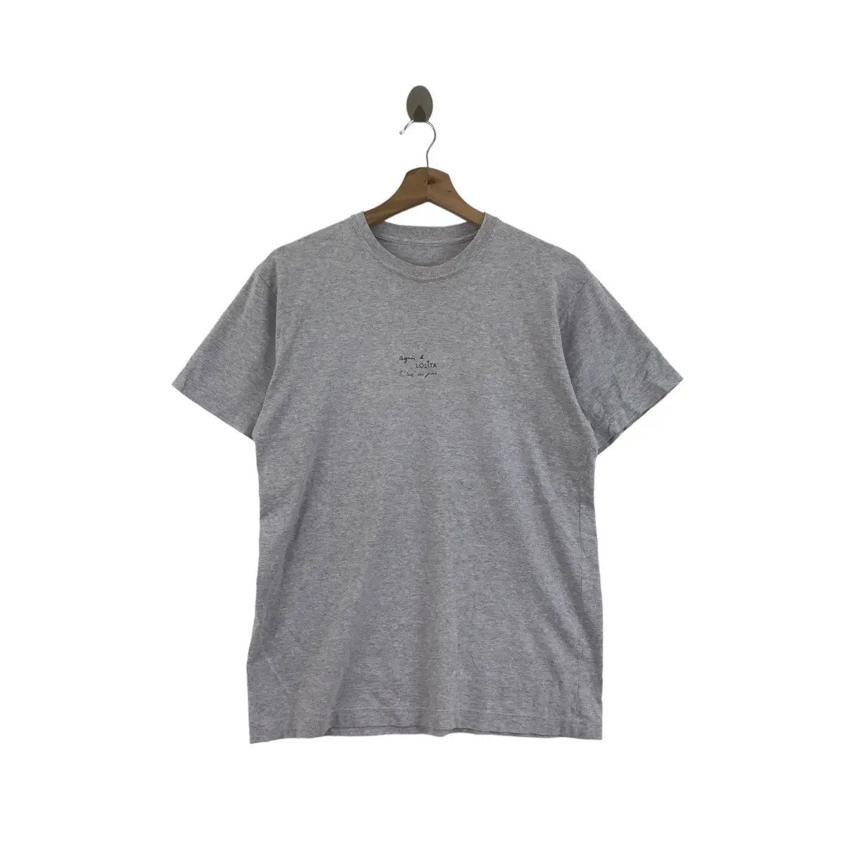 AGNES PARIS France Brand Lolita Small Print Plain GreyTee