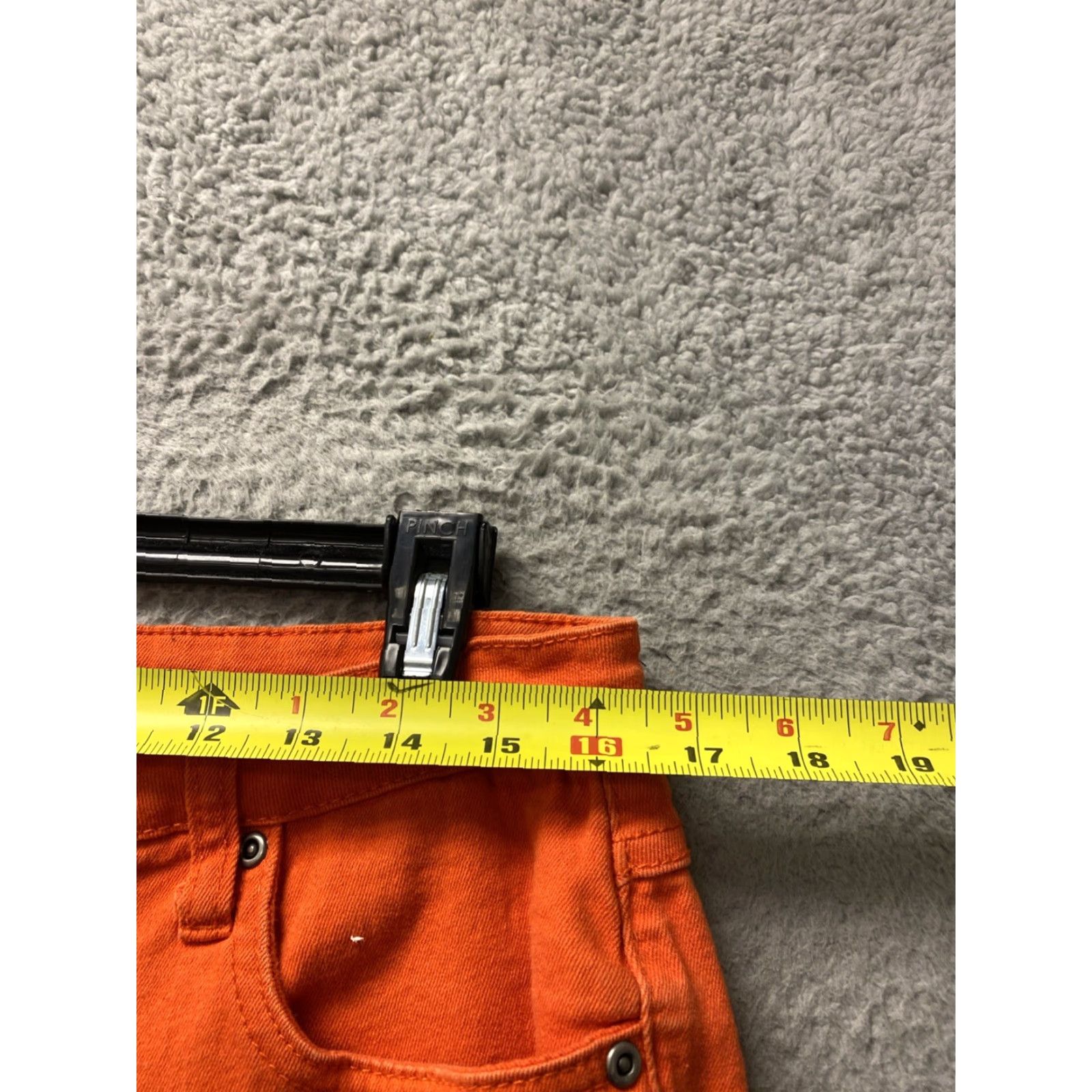 Vintage EARL Jeans Women's Size 12 Bright Orange Denim /0340 Slim Straight With Rhinestones Womens Size 24" / US 00 / IT 34 - 3 Thumbnail