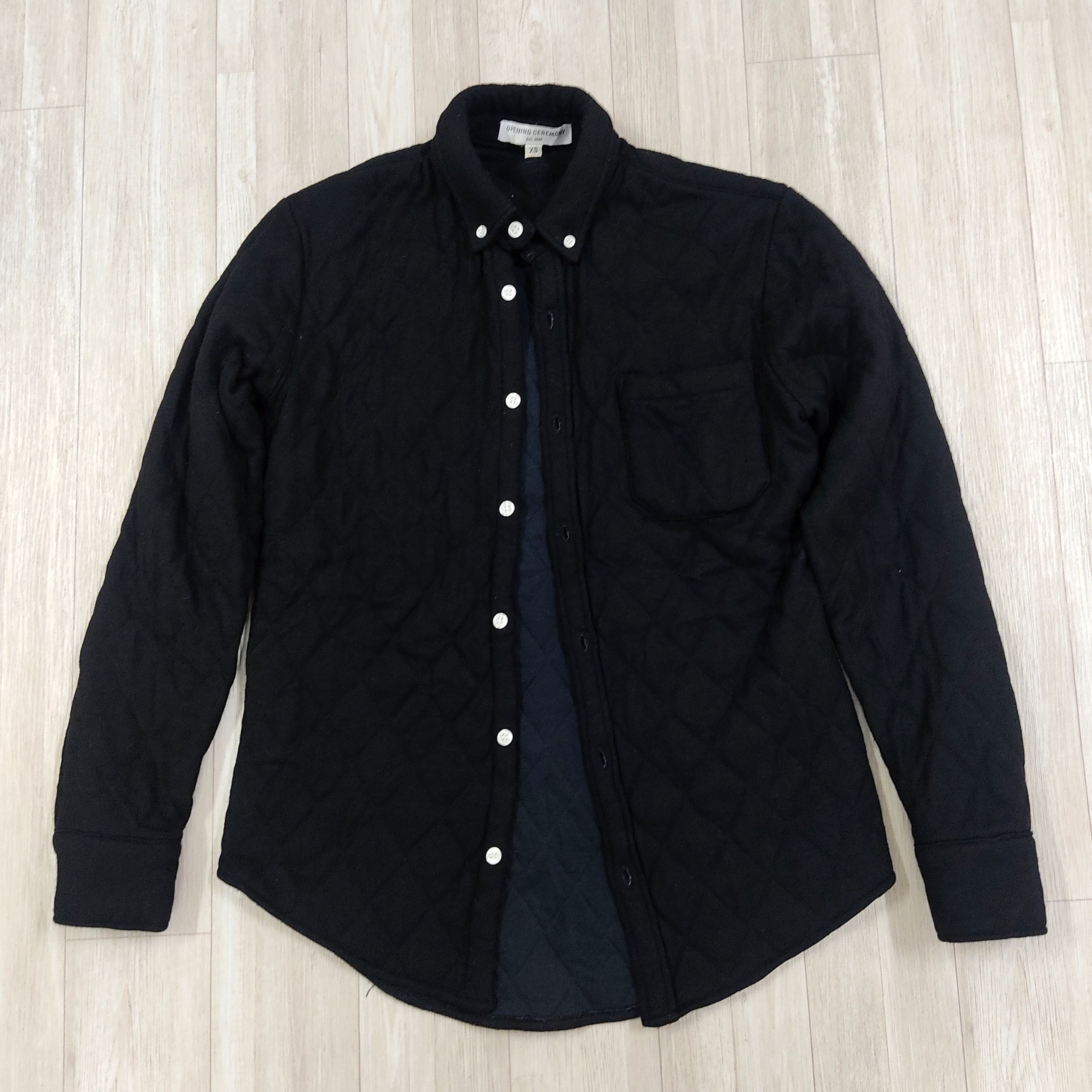 Designer × Opening Ceremony OPENING CEREMONY Wool Quilted Button-Up Shirt Jacket Size US XS / EU 42 / 0 - 6 Thumbnail