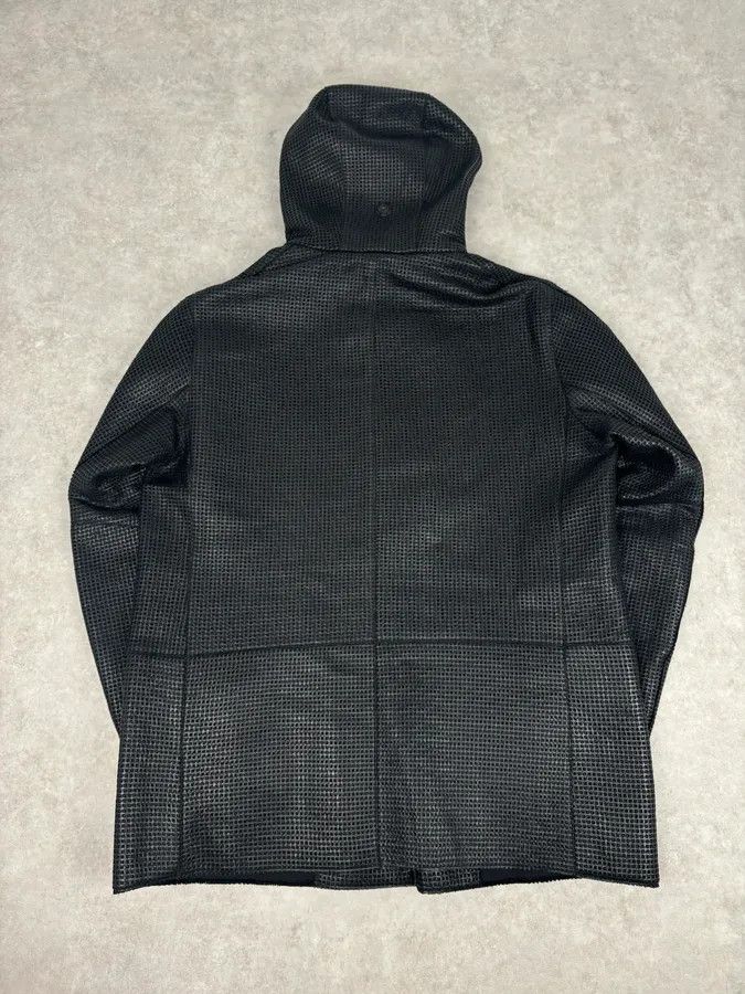 Emporio Armani AW2013 Emporio Armani Black Perfored Hooded Jacket Size US L / EU 52-54 / 3 - 5 Thumbnail