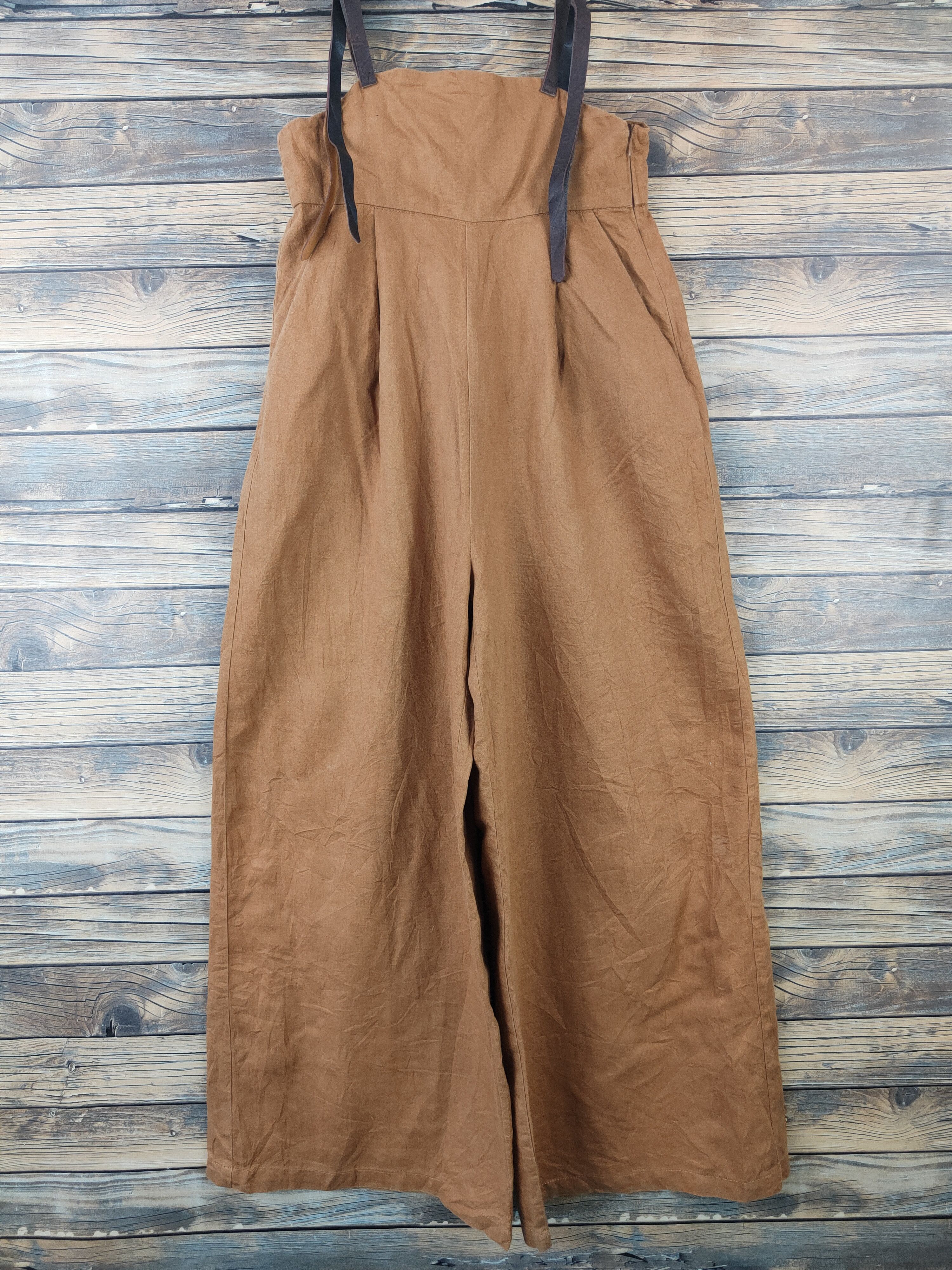Japanese Brand × Vintage Streetwear Vintage Japan Brand Brown Adjust Strap Jumpsuit Size 26" / US 2 / IT 38 - 5 Thumbnail
