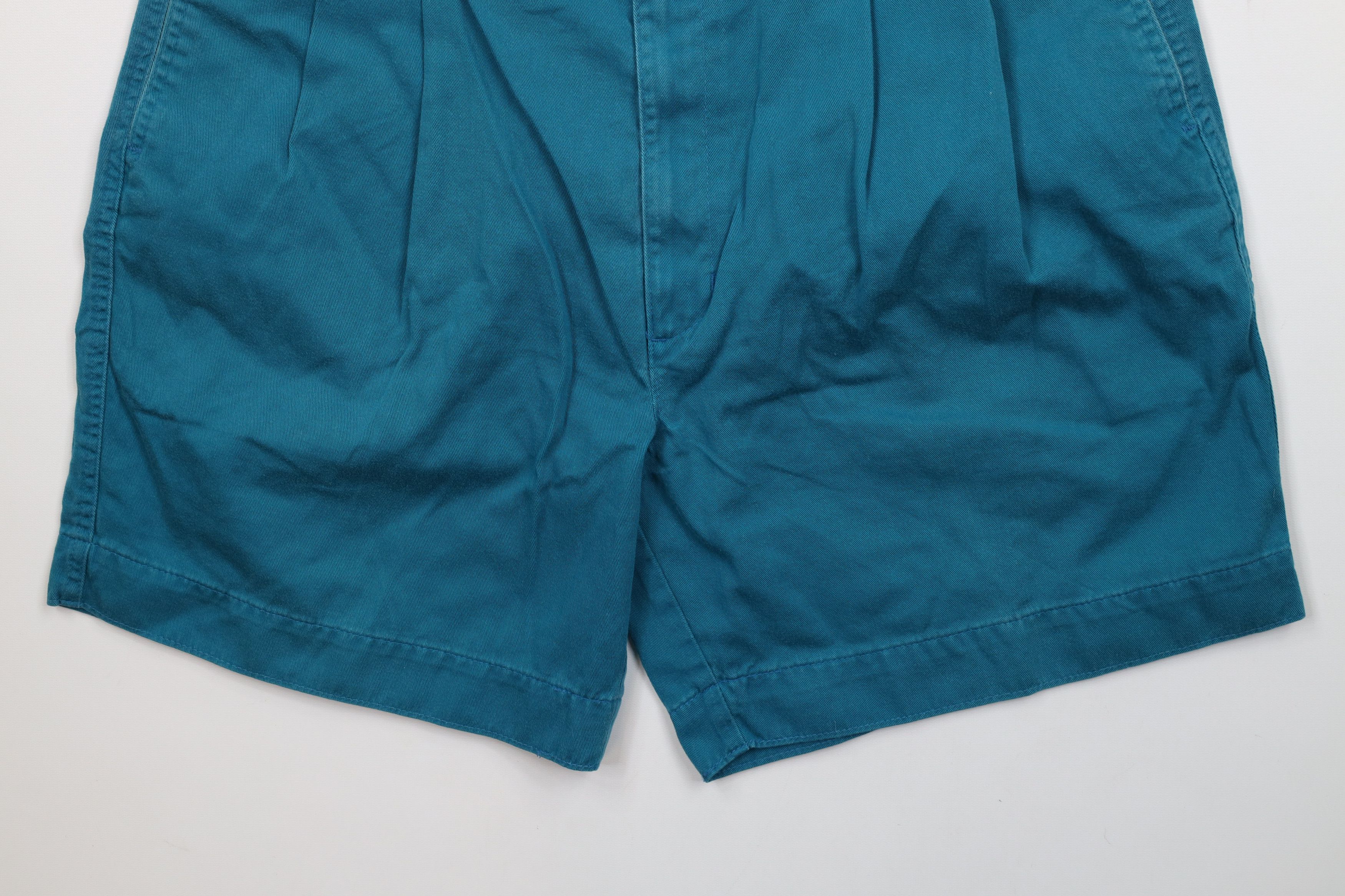 Vintage Vintage 90s Streetwear Above Knee Cotton Chino Shorts Teal Size US 34 / EU 50 - 4 Thumbnail