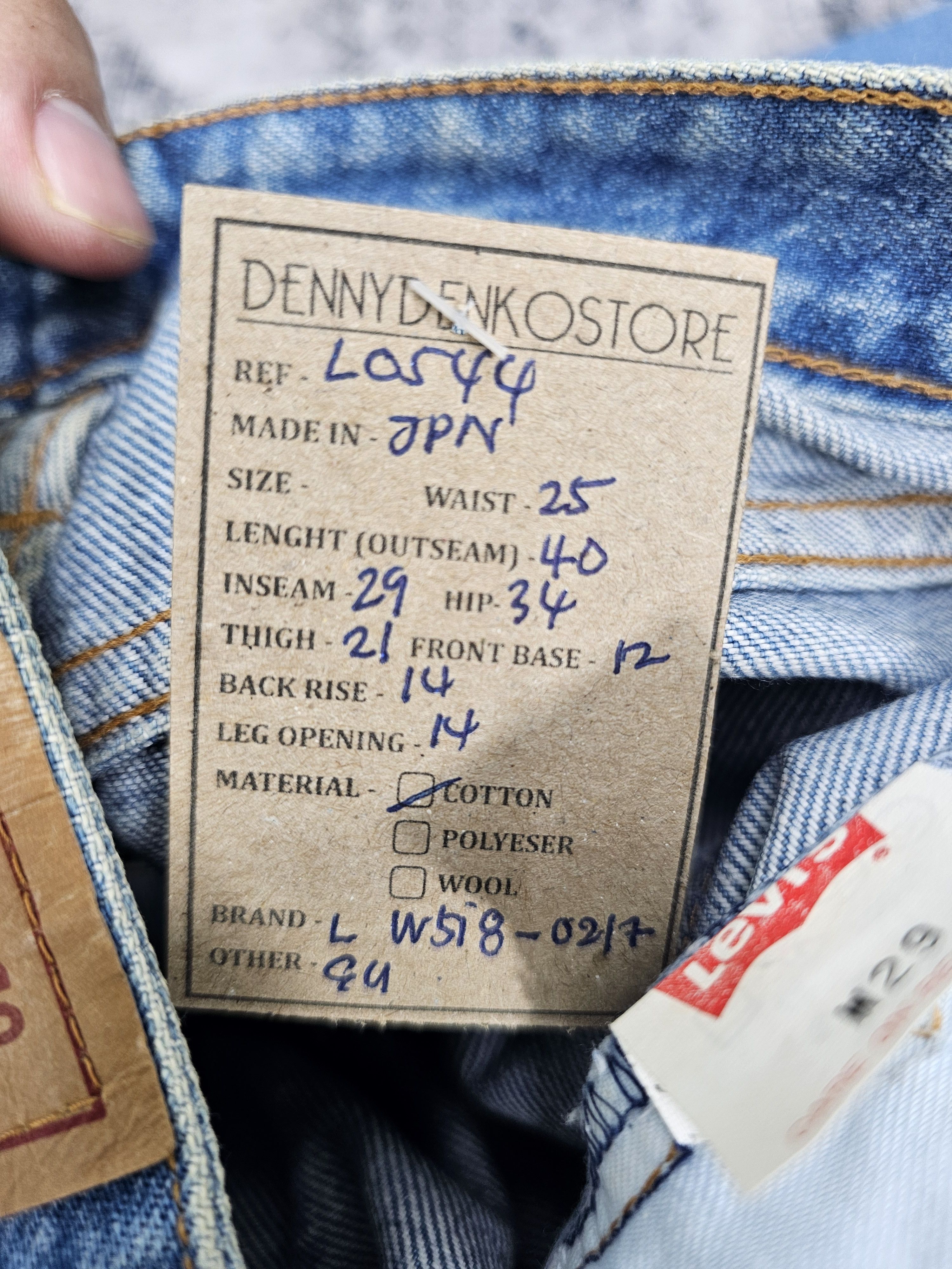 Levi's Vintage Clothing Vtg LEVIS W518-0217 High Rise Blue Jeans L0538 Size 25X29 Size 25" / US 0 / IT 36 - 14 Thumbnail